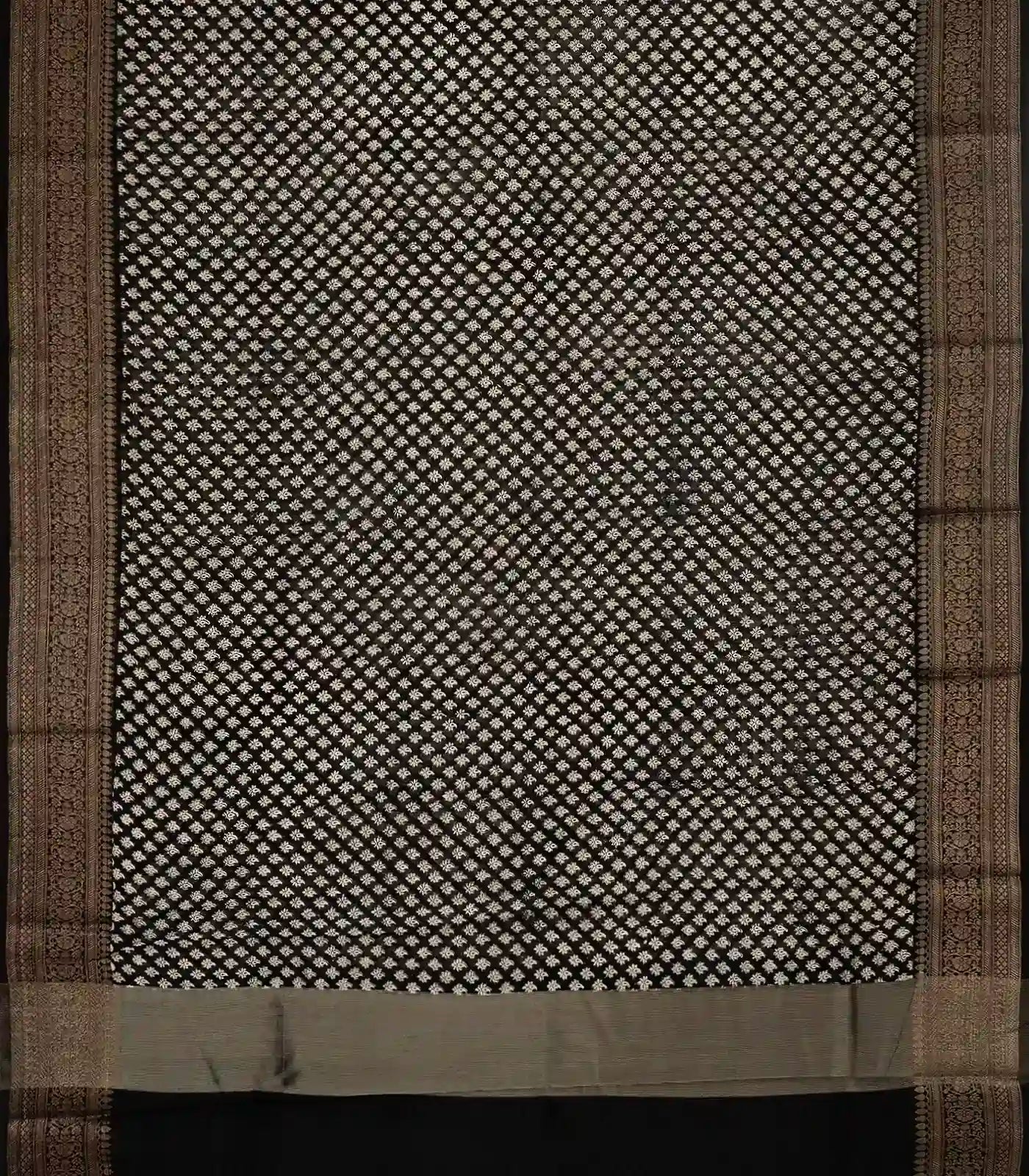 RmKV Black Woven Chanderi Cotton Saree With Printed Mango Motifs - view 2