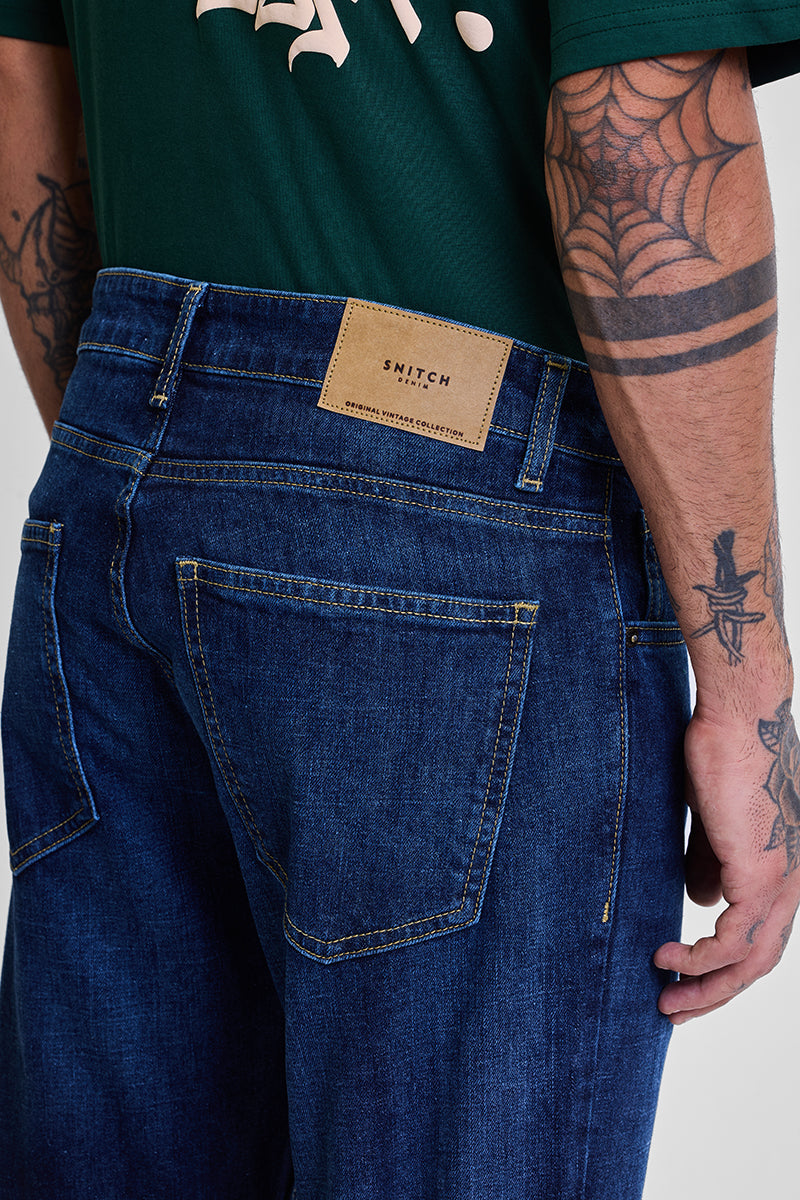 SNITCH Navy Bootcut Jeans - view 7