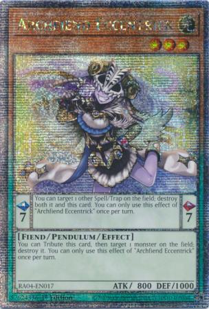 Yu-Gi-Oh! Archfiend Eccentrick - RA04-EN017 - Quarter Century Secret Rare - 1st Edition