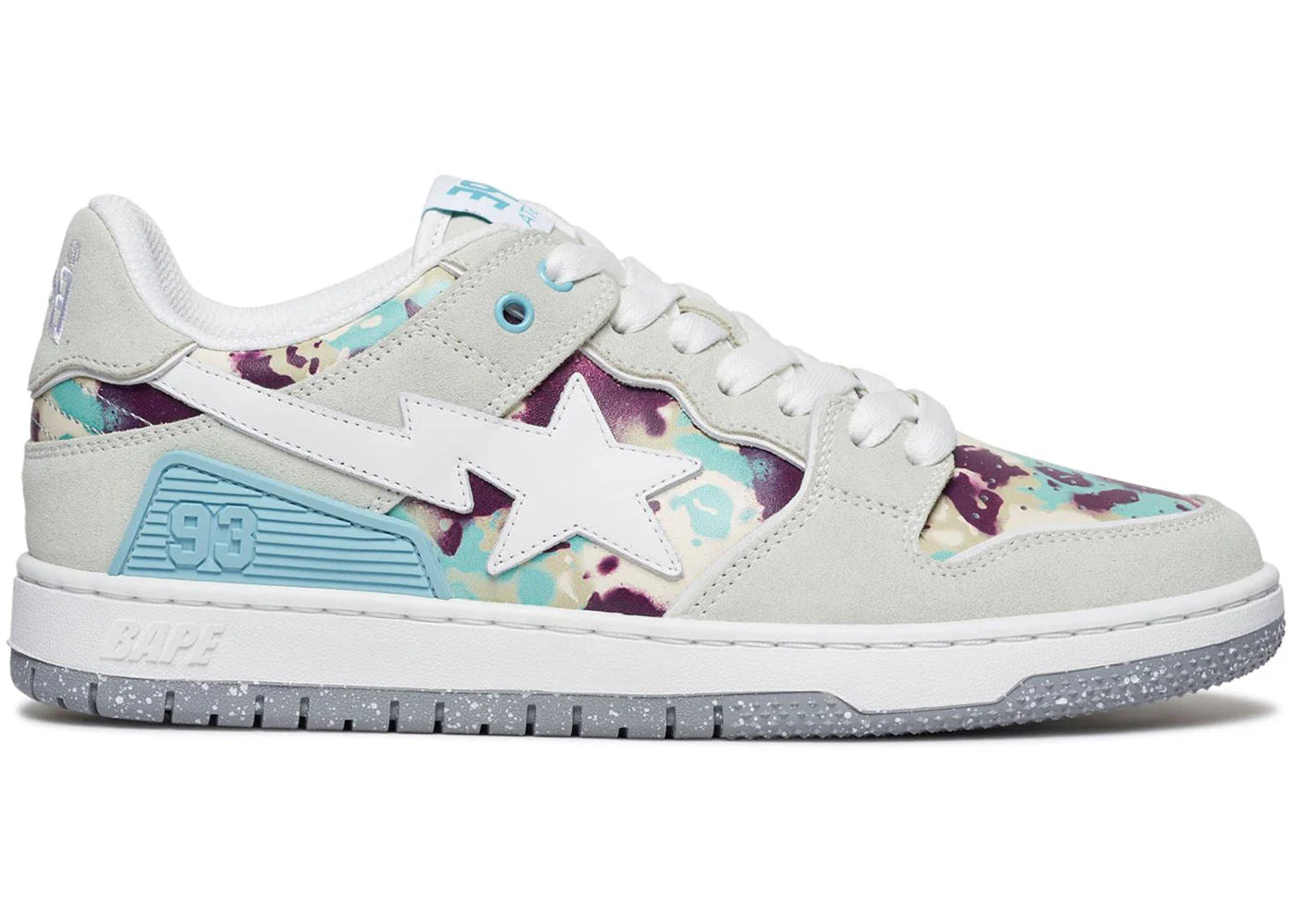 BAPE A Bathing Ape Sk8 Sta #3 Map Camo Grey Blue