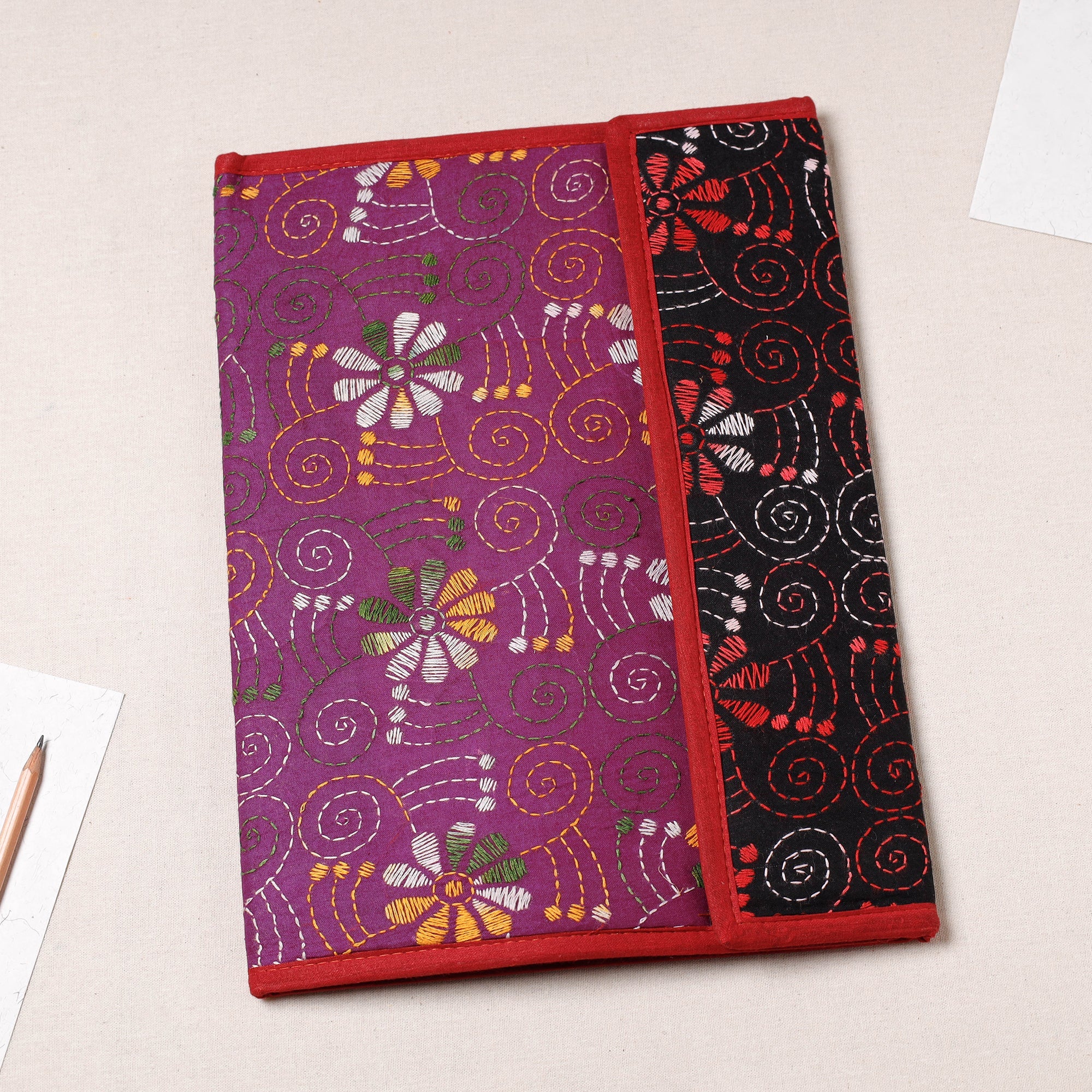 ASALKAAR Bengal Kantha Work Handcrafted File Folder