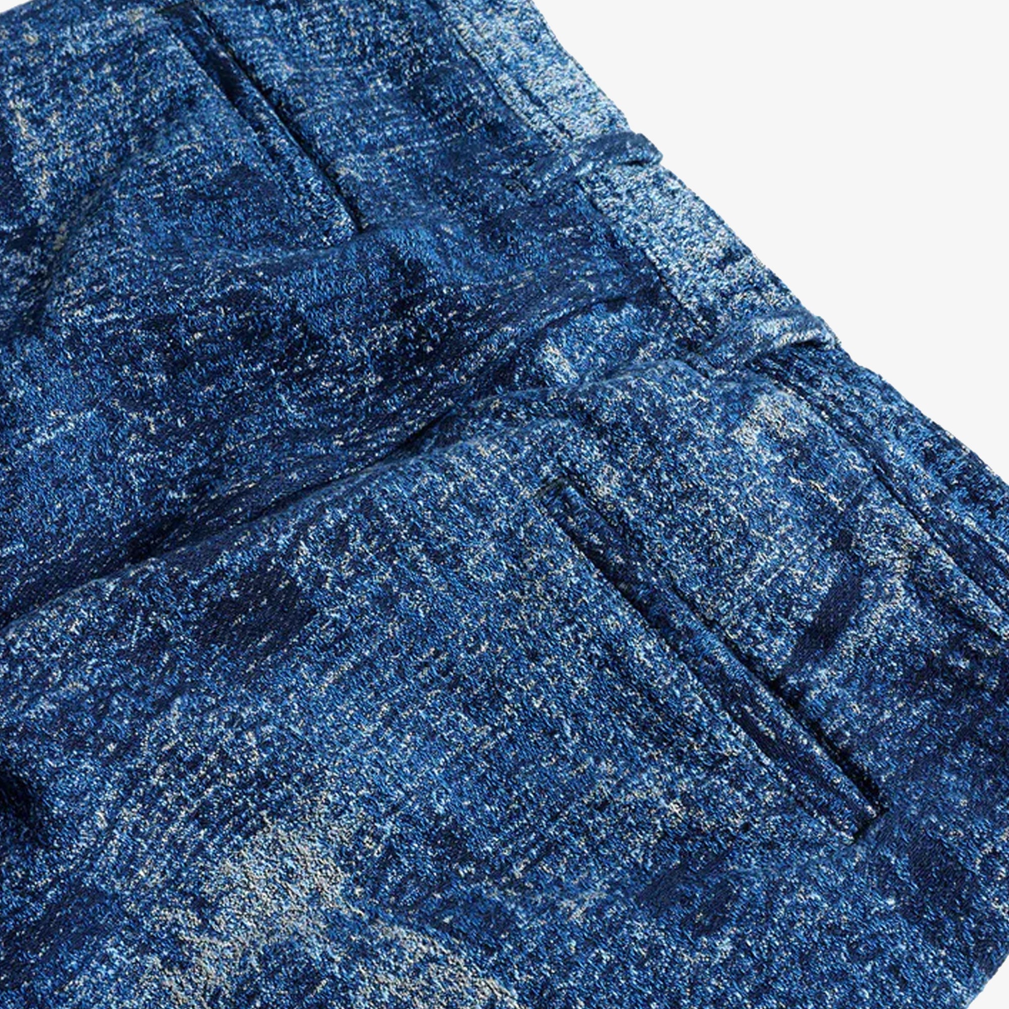 Fdmtl | Jacquard Boro Pants Rinse - Boro { Indigo - view 5