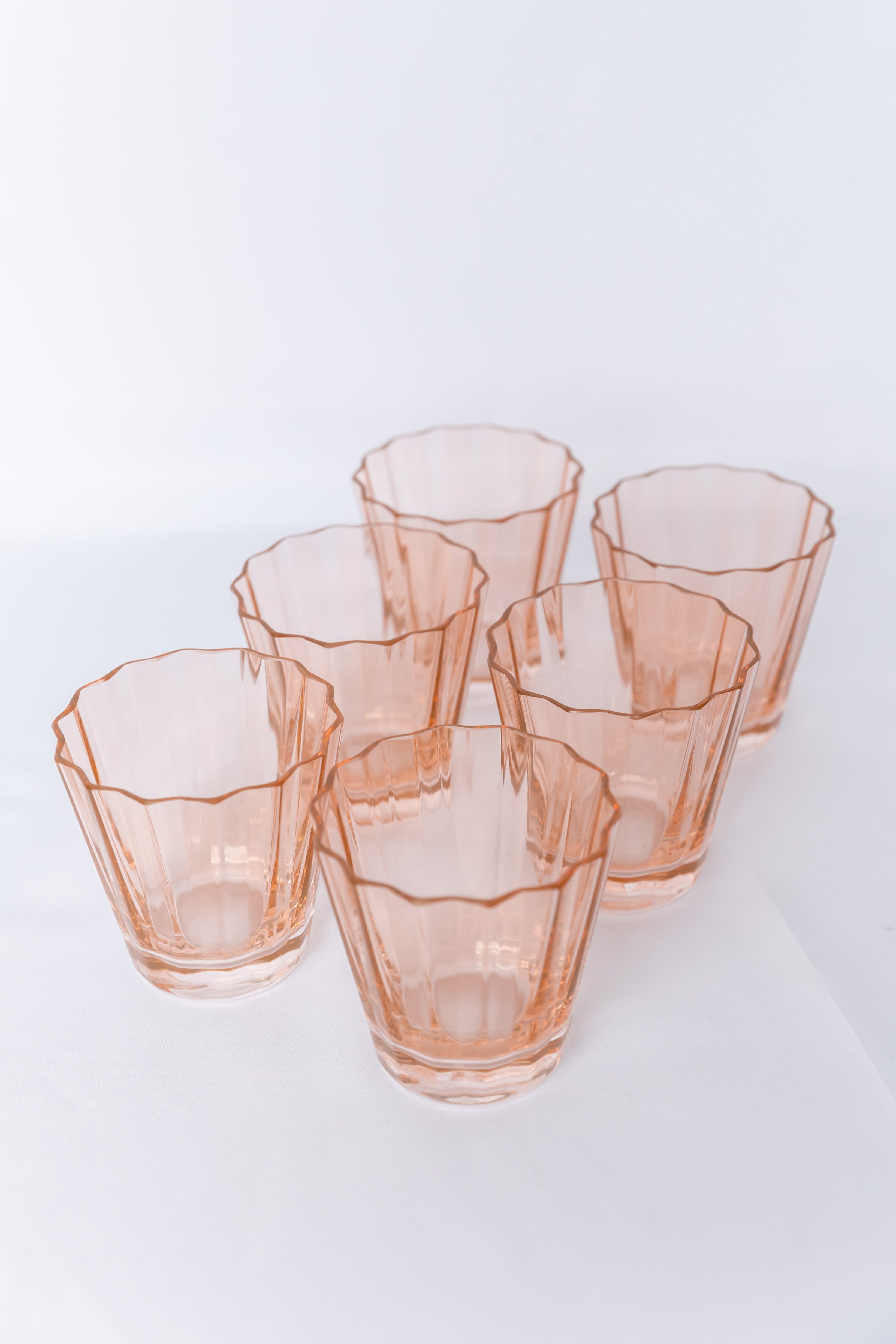 Estelle Colored Glass Estelle Colored Sunday Low Balls - Set of 6 {Blush Pink} - view 2