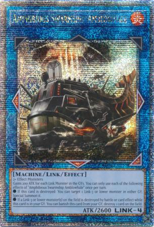 Yu-Gi-Oh! Amphibious Swarmship Amblowhale - RA04-EN077 - Quarter Century Secret Rare - 1st Edition