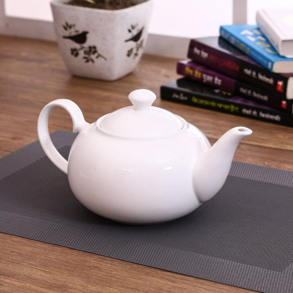 Clay Craft Ceramic 1000 ML Tea Pot Kettle | White | 1 Pc - view 5