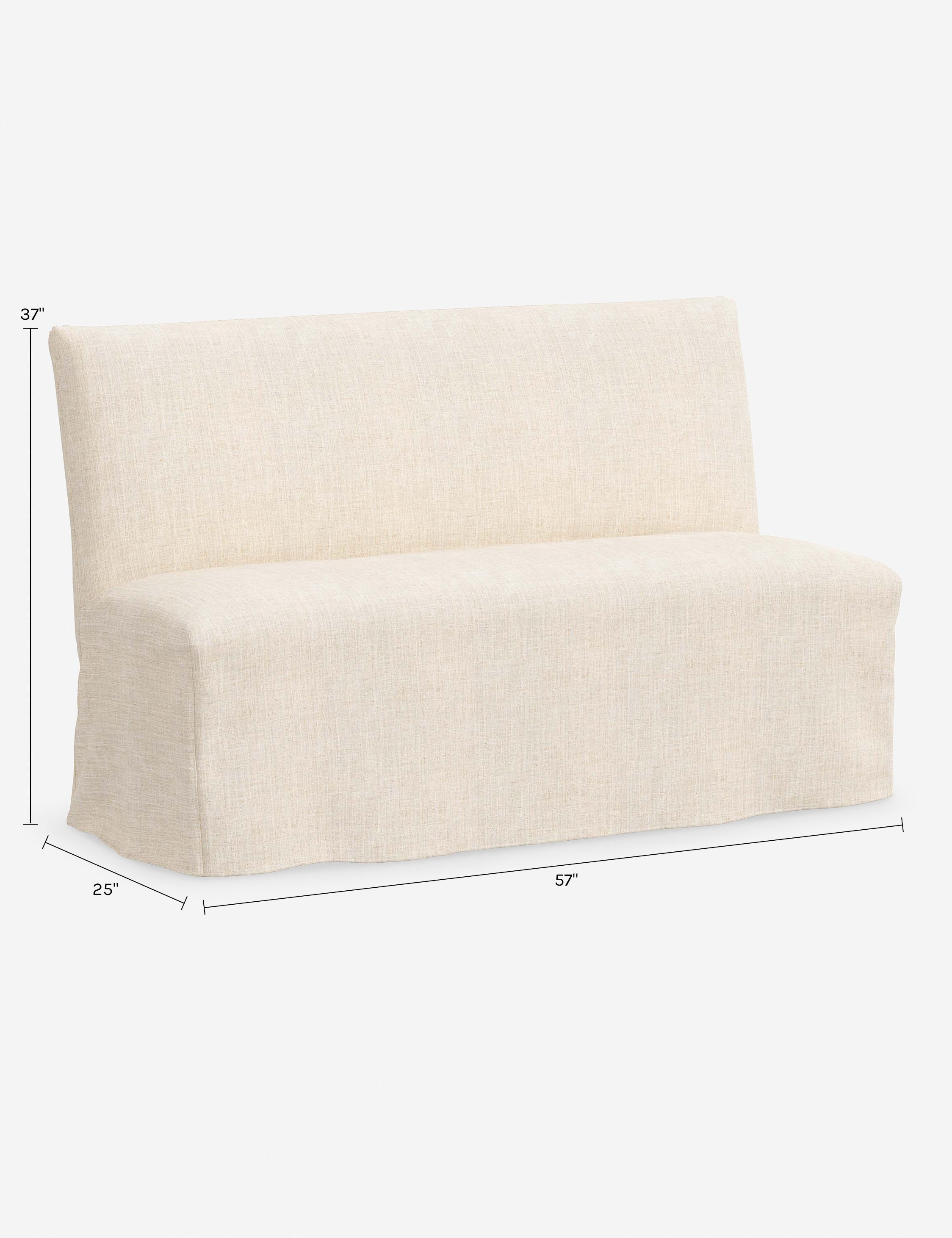 Lulu and Georgia Haddan Slipcover Dining Bench - view 95