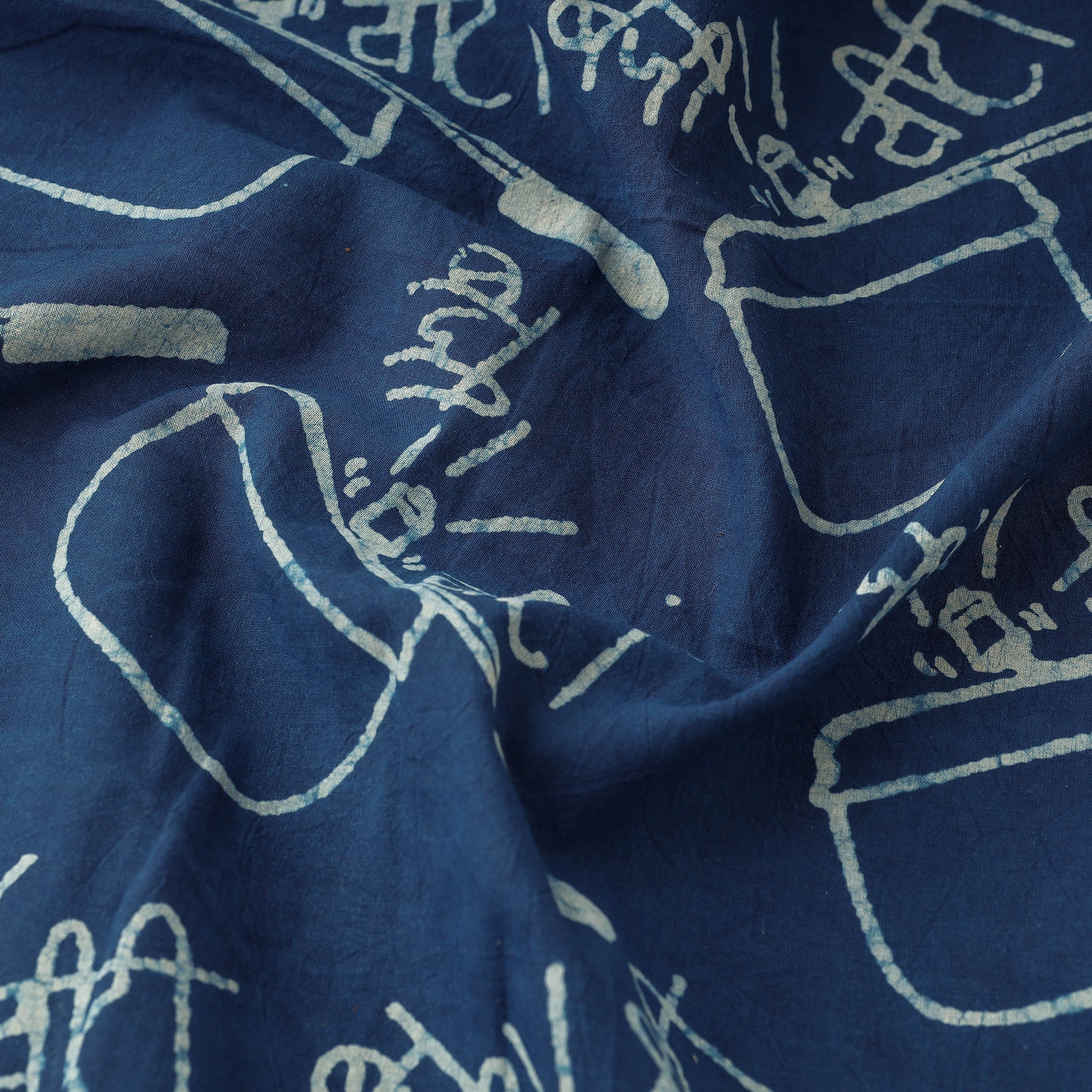 BINDAAS UNLIMITED Blue - Bindaas Block Printed Cotton Natural Dyed Fabric - view 2