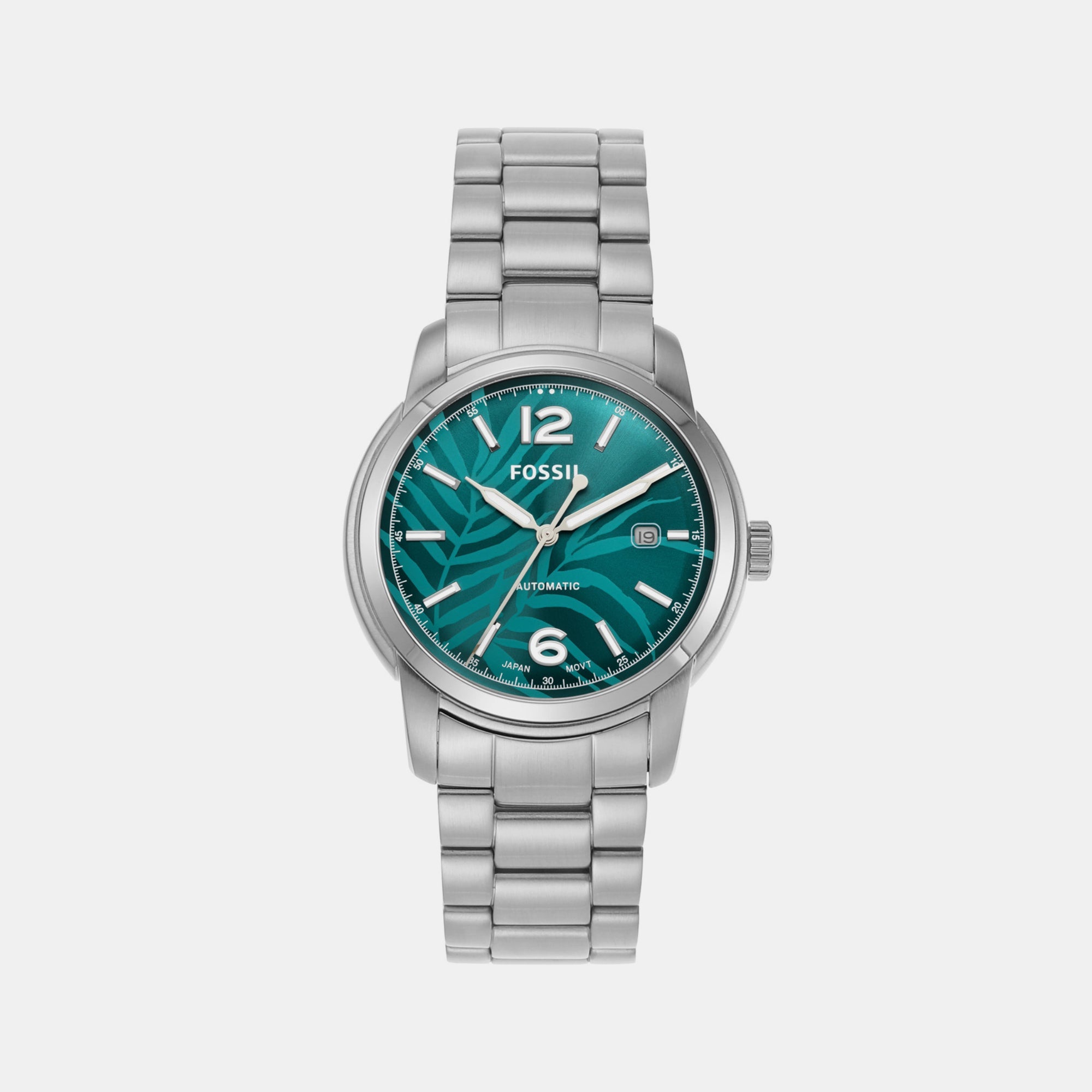 Fossil Heritage Men Quartz Blue Dial Analog Stainless Steel Watch ME3249