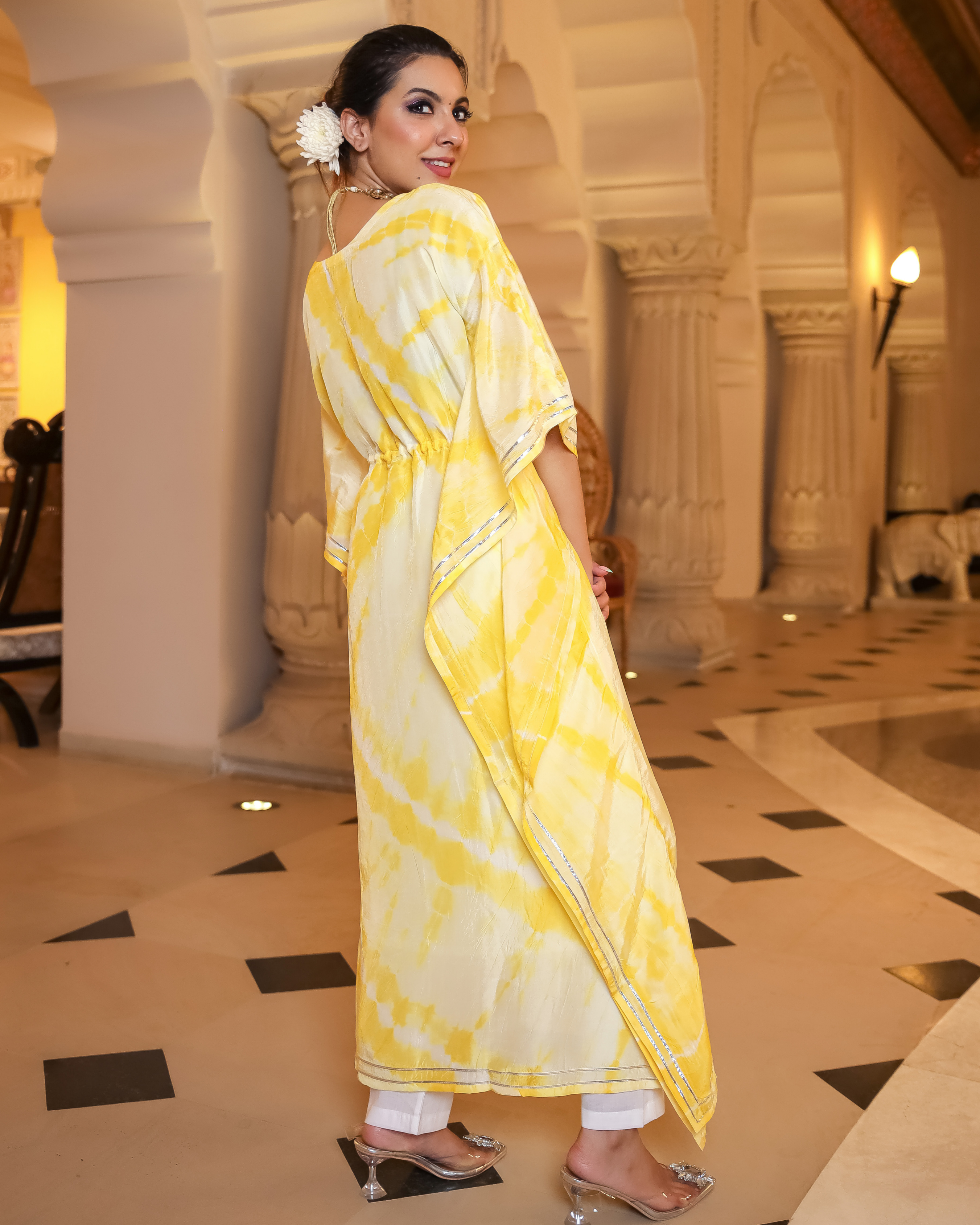 Aachho Mango Curve Tie Dye Kaftan Set - view 6