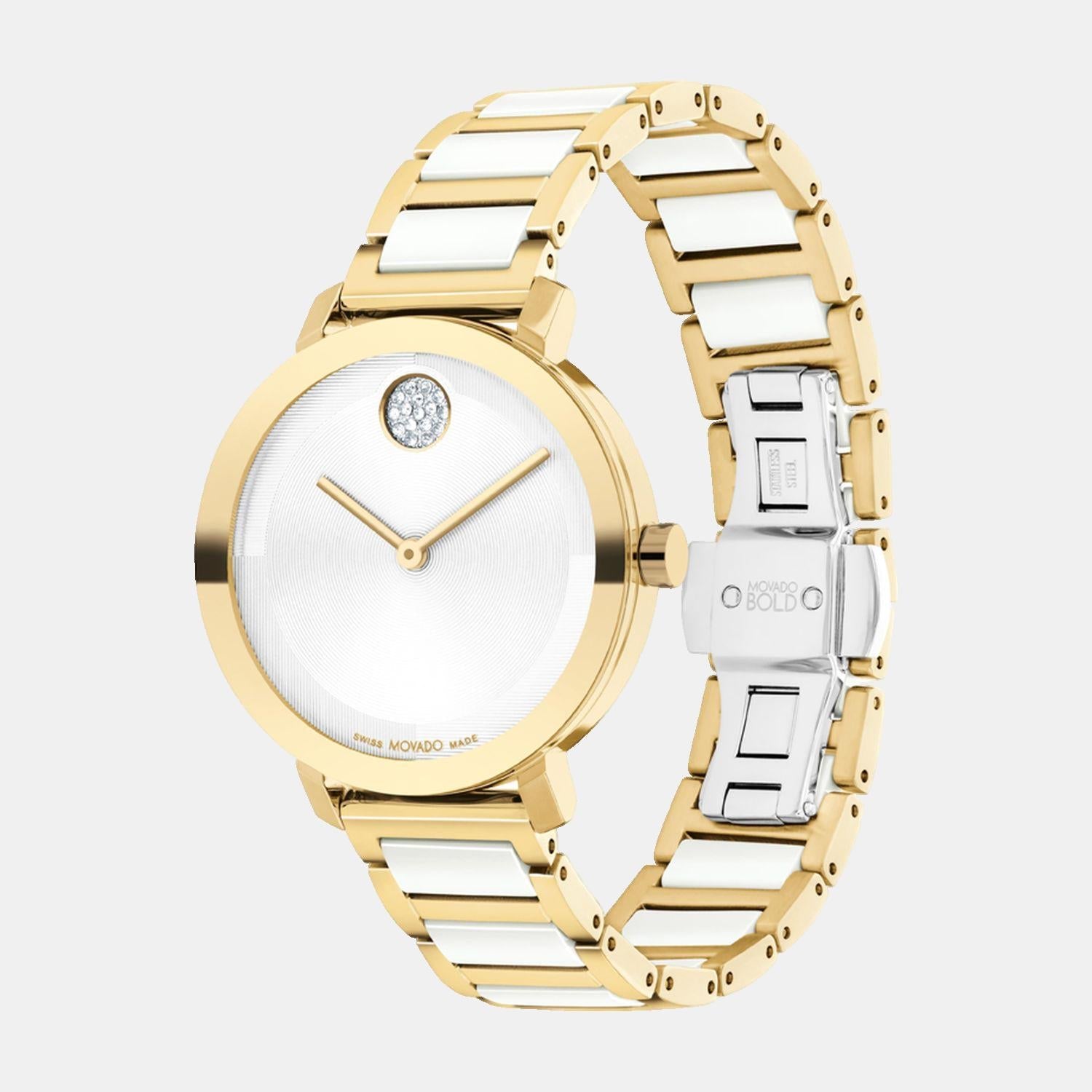 Movado Bold Women Quartz Silver Dial Analog Stainless Steel Watch 3601238 - view 2
