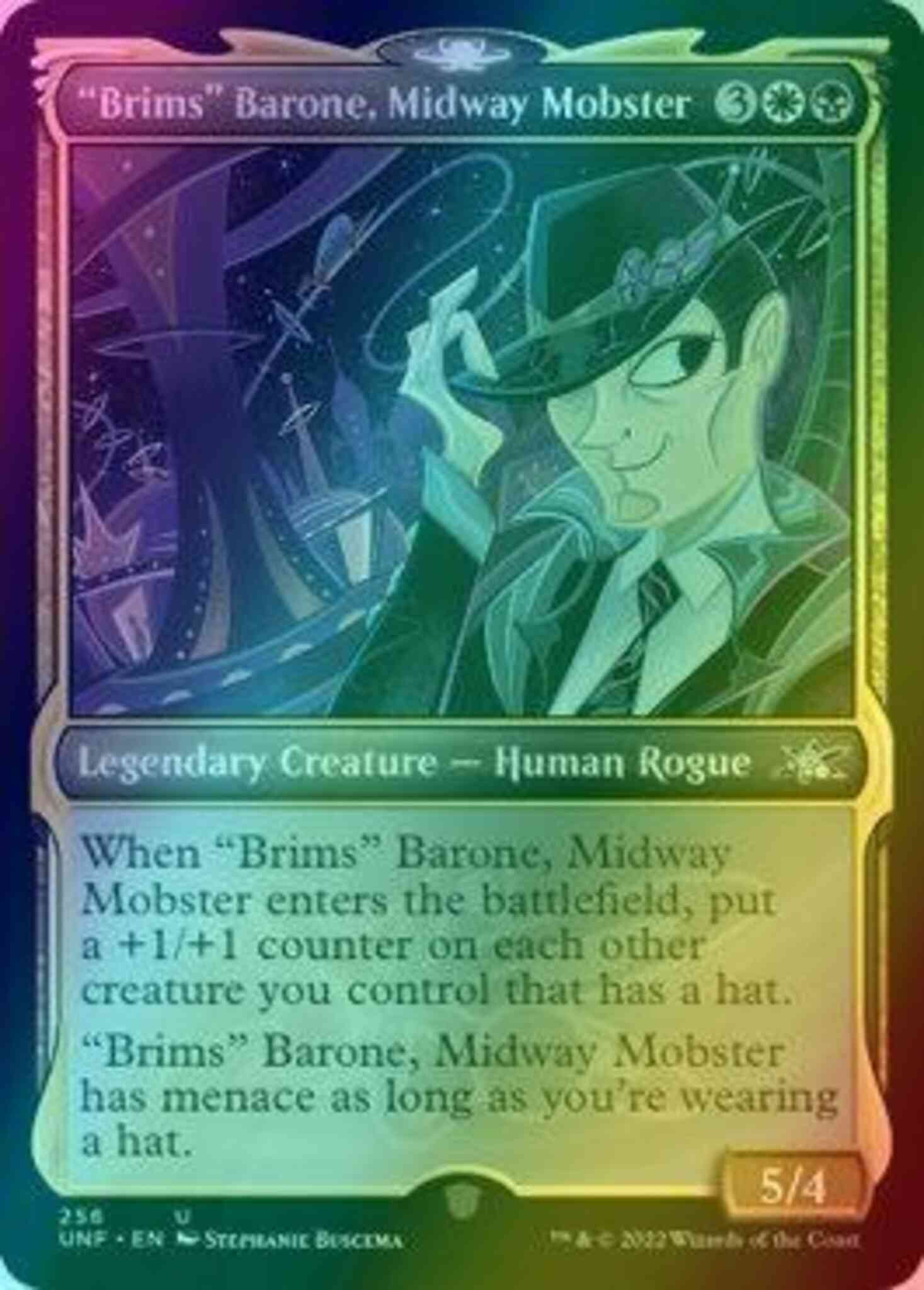 Brims barone midway – Magic "Brims" Barone, Midway Mobster [256] [Showcase Cards of Tomorrow] [Unfinity] [Foil]