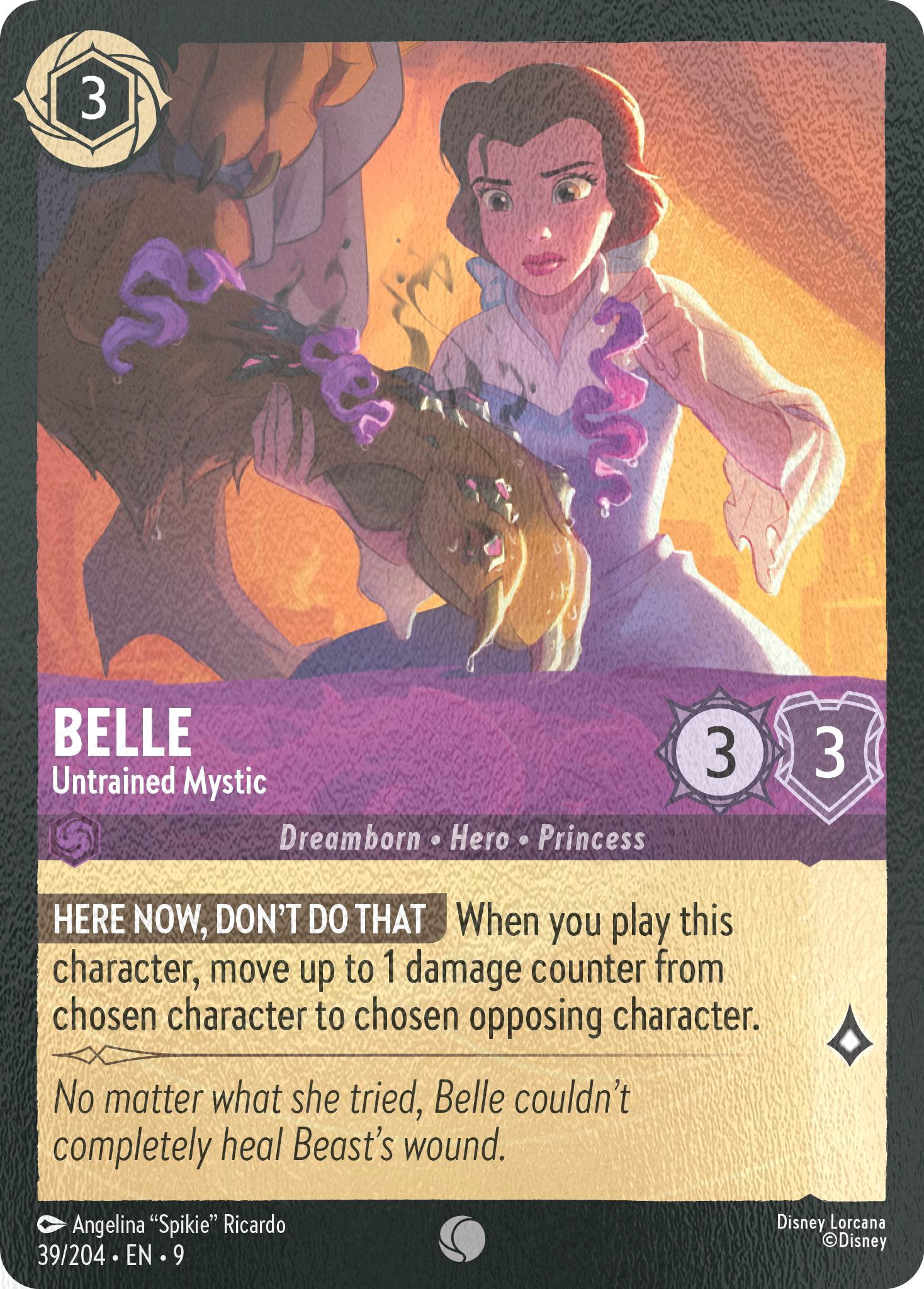 204 fabled cold – Lorcana Belle - Untrained Mystic - 39/204 [Fabled] [Cold Foil]