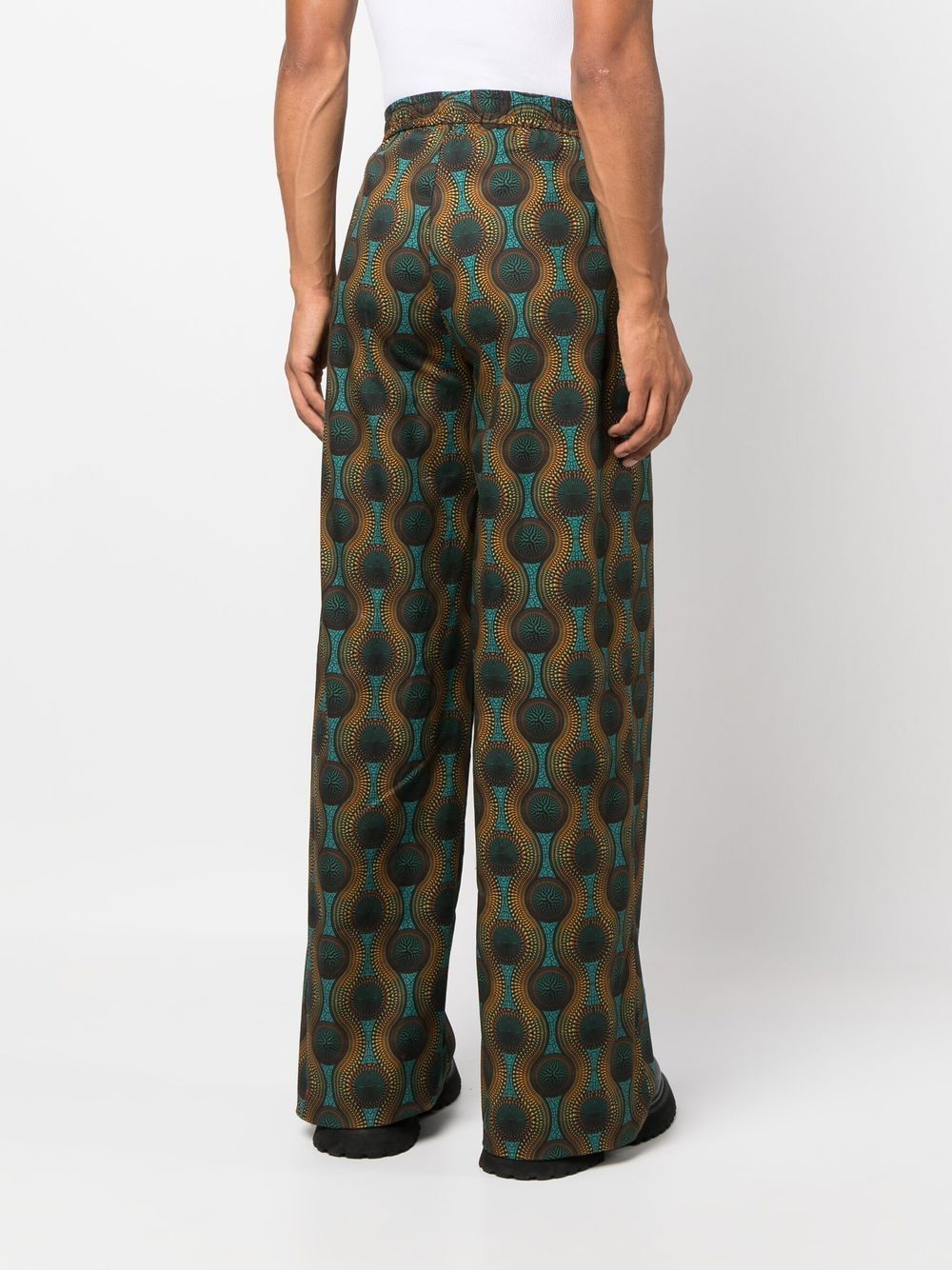 Ozwald Boateng Elastic waist printed cotton trousers - view 5