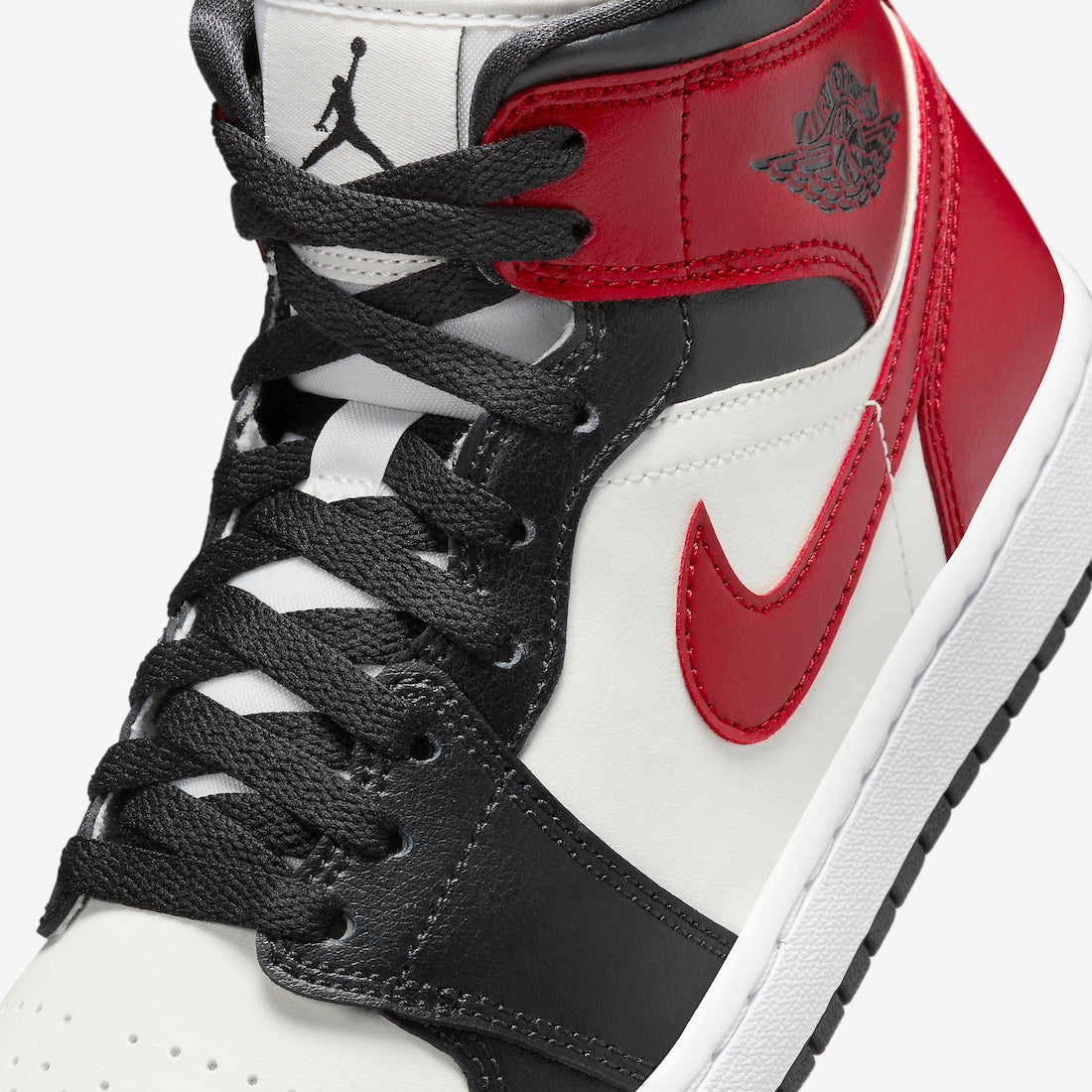 Kicks Machine Air Jordan 1 Mid Gym Red Off Noir Sale - view 3
