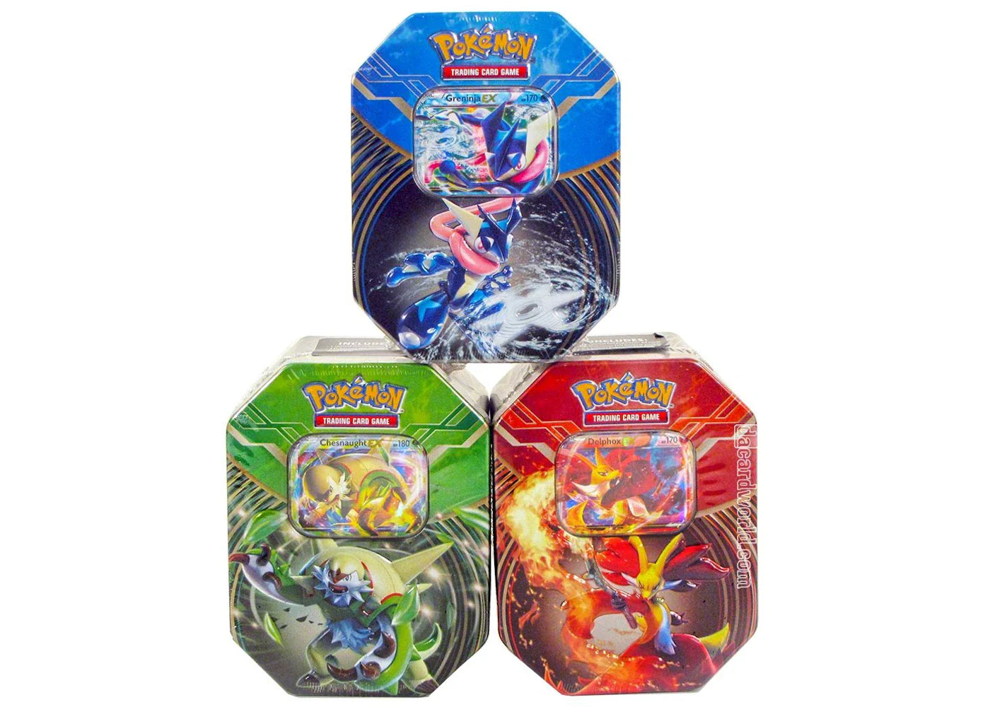 Pokémon 2014 Pokemon TCG Chesnaught EX/Delphox EX/Greninja EX Kalos Power Tin Lot