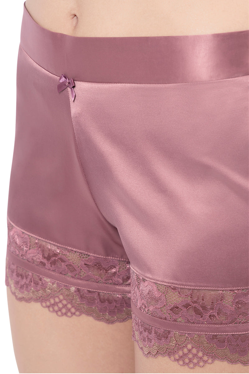 Amante Eternal Bliss Solid Mid Rise Lounge Short - Messa Rose - view 4