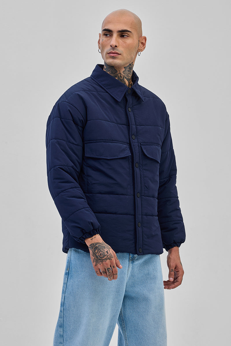 SNITCH Navy Double Pocket Jacket - view 4