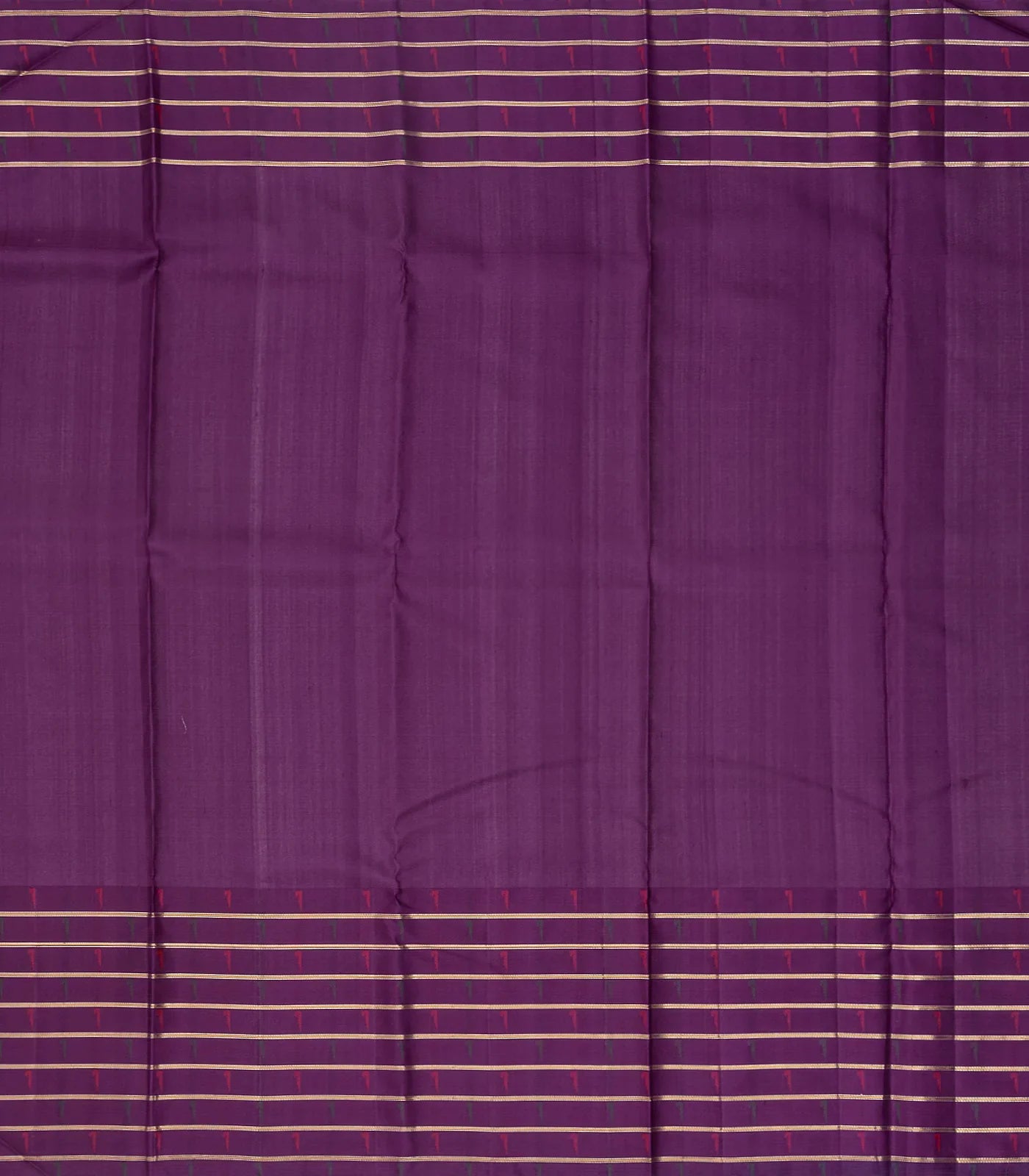 RmKV Cream Handloom Kanchipuram Korvai Silk Saree With Chevron Motifs - view 4