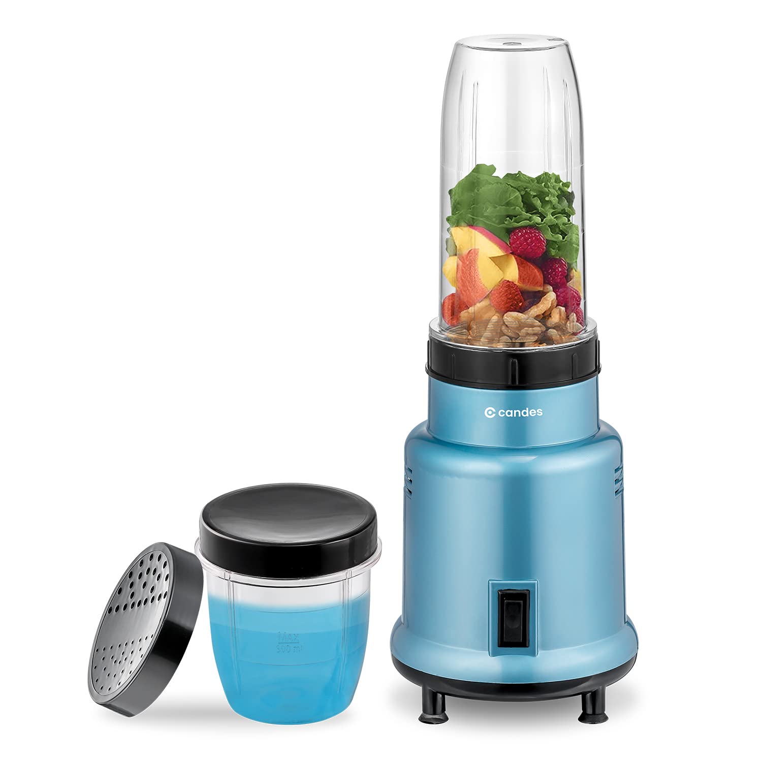Candes Hector Pro Nutri Blender, 22000 RPM Mixer Grinder, Blender, Chopper, Juicer, Stainless Steel Blades, 2 Unbreakable Jars, 1 Years Warranty | 500