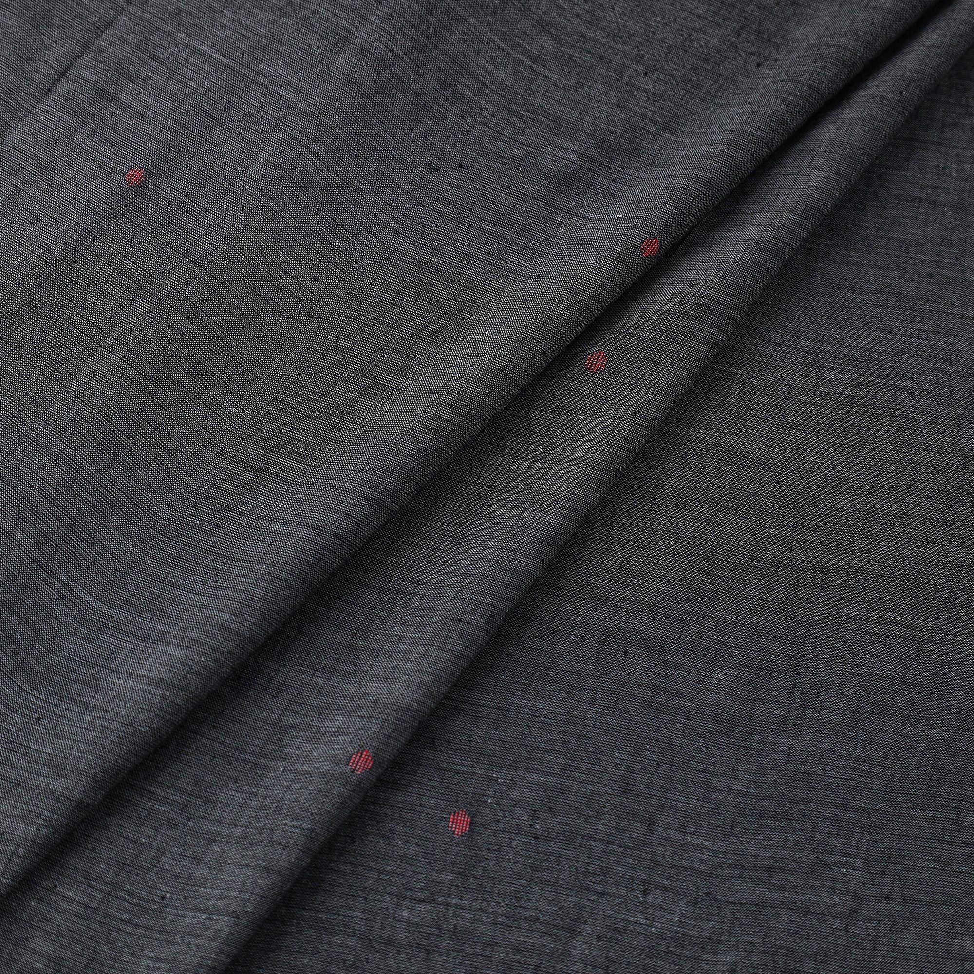 SASHA Black - Phulia Jamdani Handloom Cotton Fabric 01 - view 2