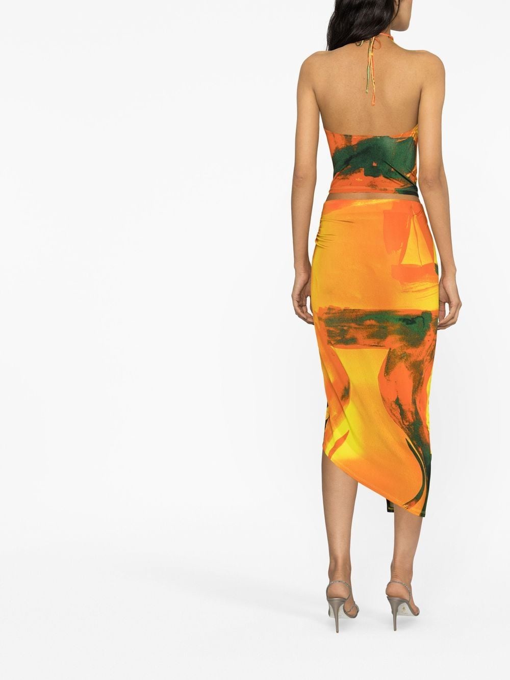 Louisa Ballou Long printed draped skirt - view 2