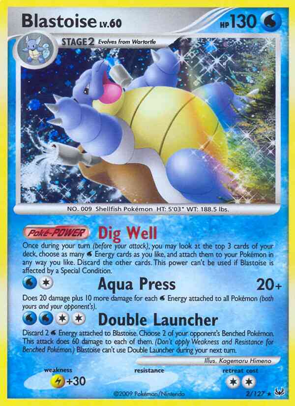 Rare holo pl1-2 – Pokémon Blastoise - 2/127 - Rare Holo [pl1-2] [Holo]