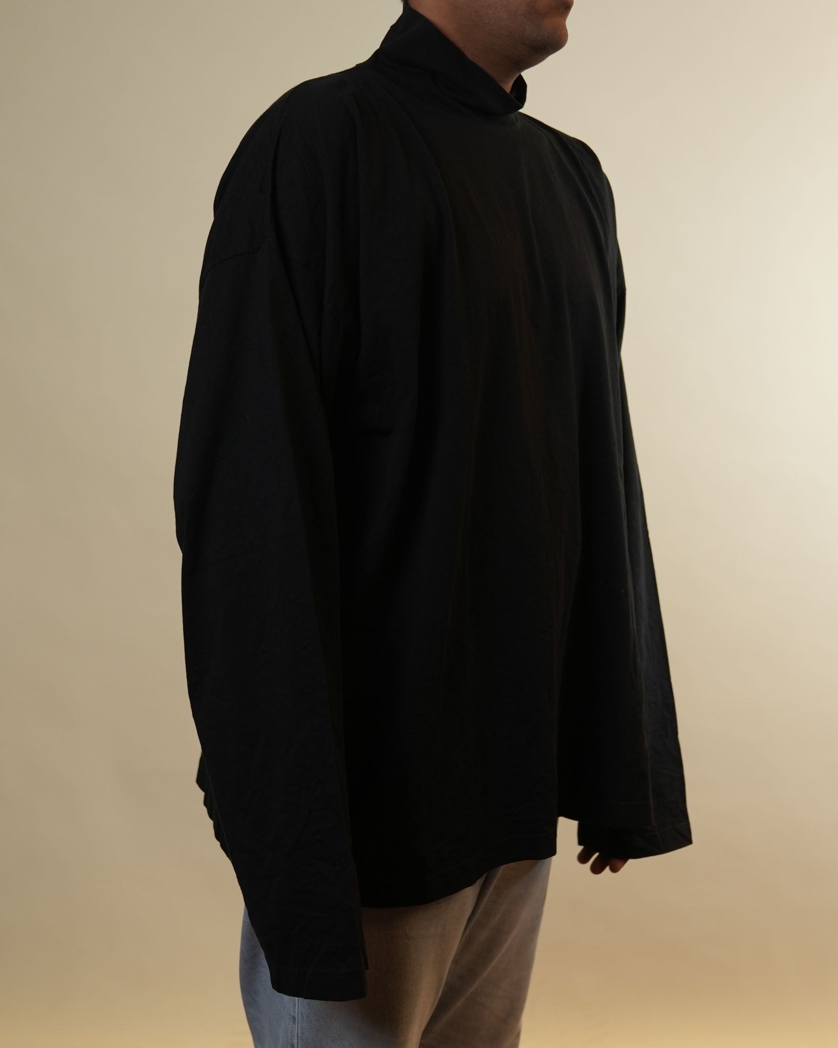 Adidas x Balenciaga Black Turtleneck Full Sleeves Tshirt - view 2