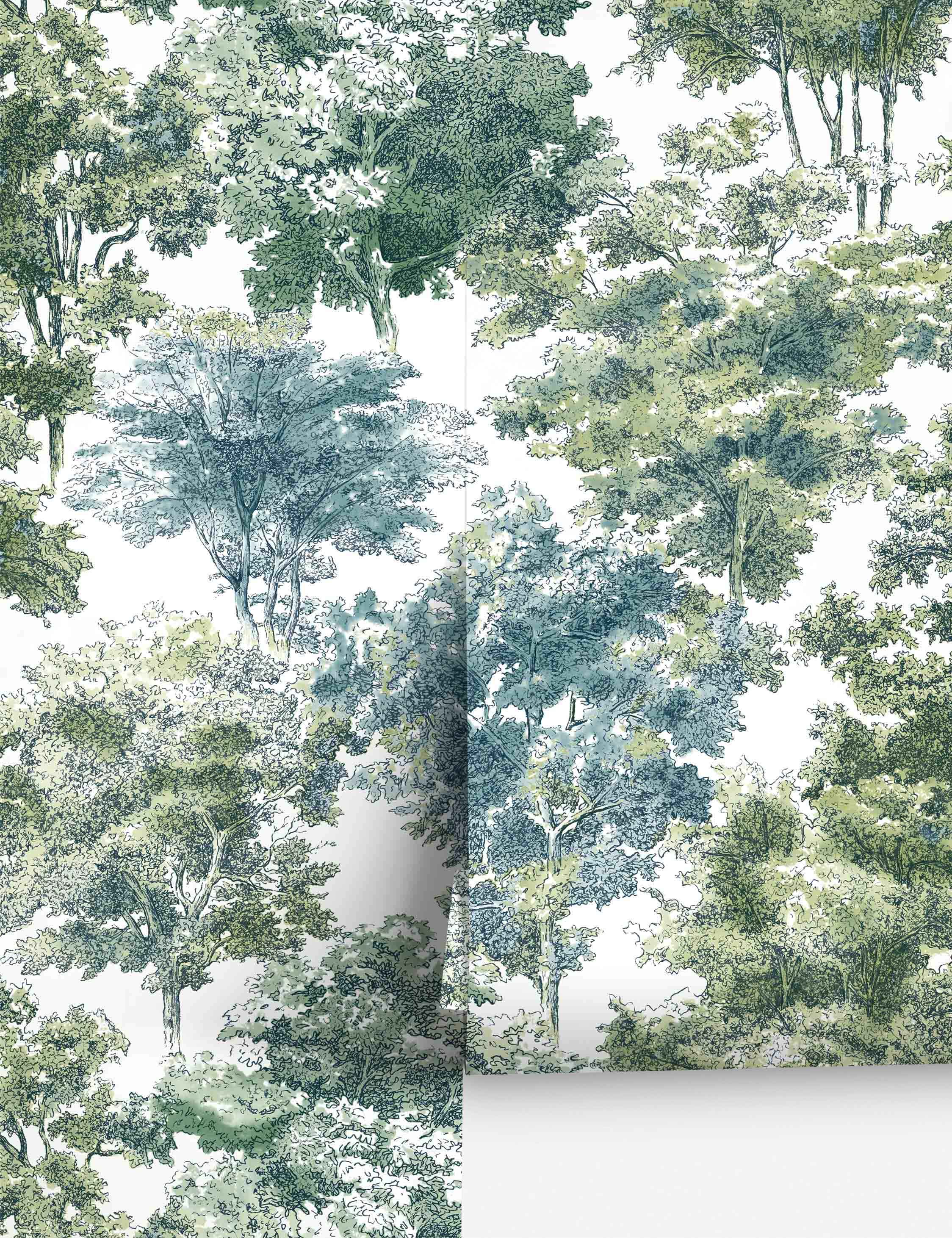 Lulu and Georgia Old World Trees Peel + Stick Wallpaper - view 2
