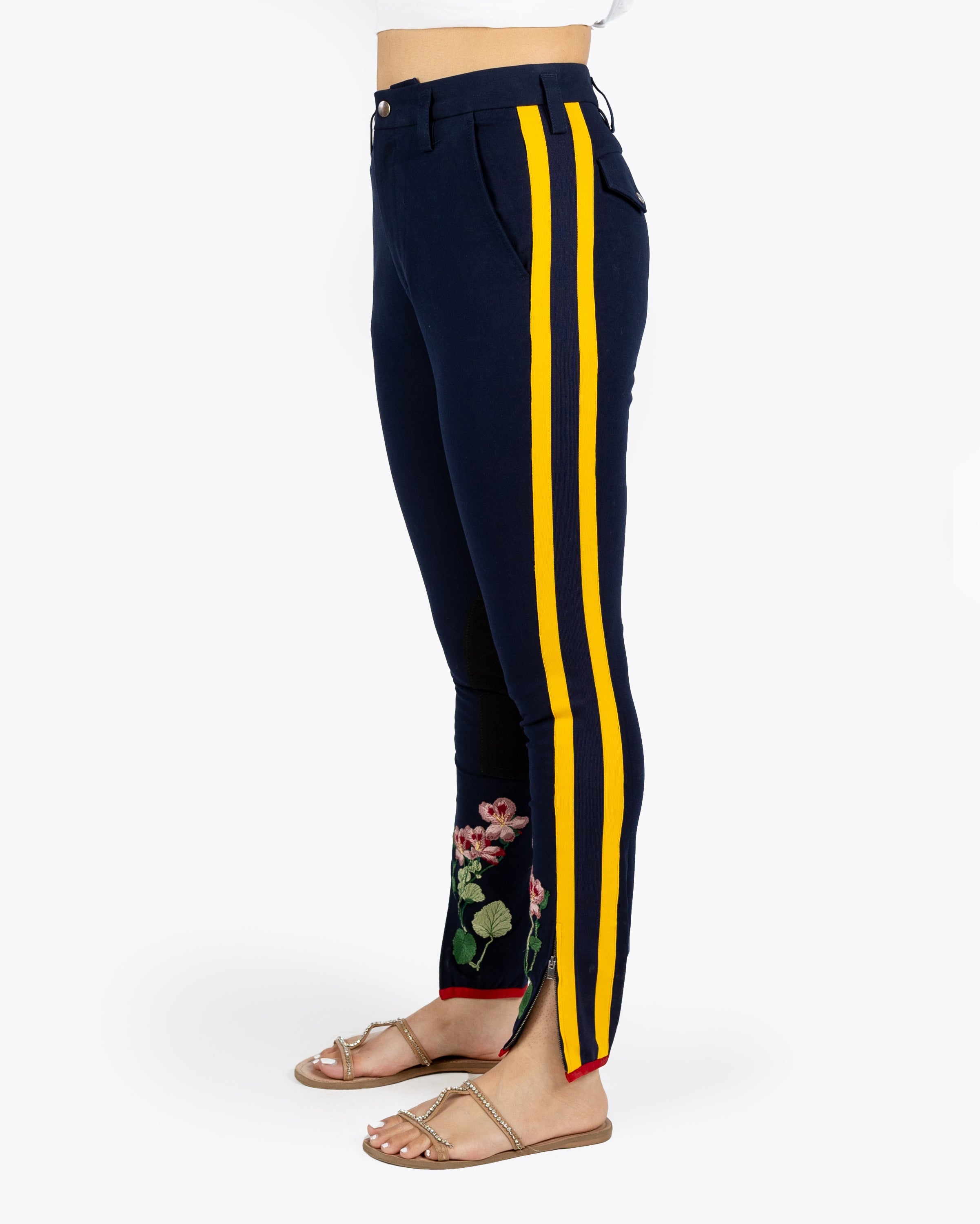 Gucci Side Stripe Flower Leggings - view 2