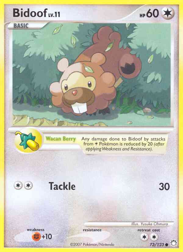 Common dp2-73 non-holo – Pokémon Bidoof - 73/123 - Common [dp2-73] [Non-Holo]