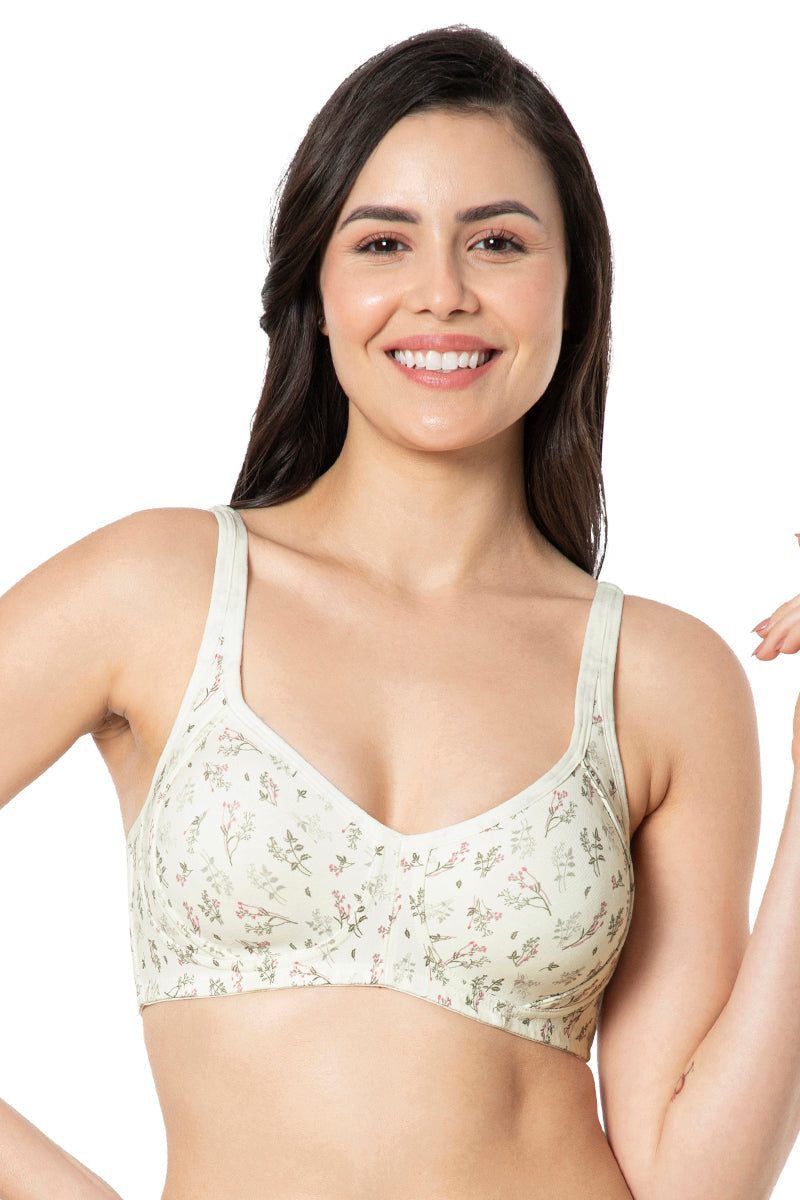 Amante Cool Contour Non Padded Non-Wired Super Support Bra - Floral Posy Print