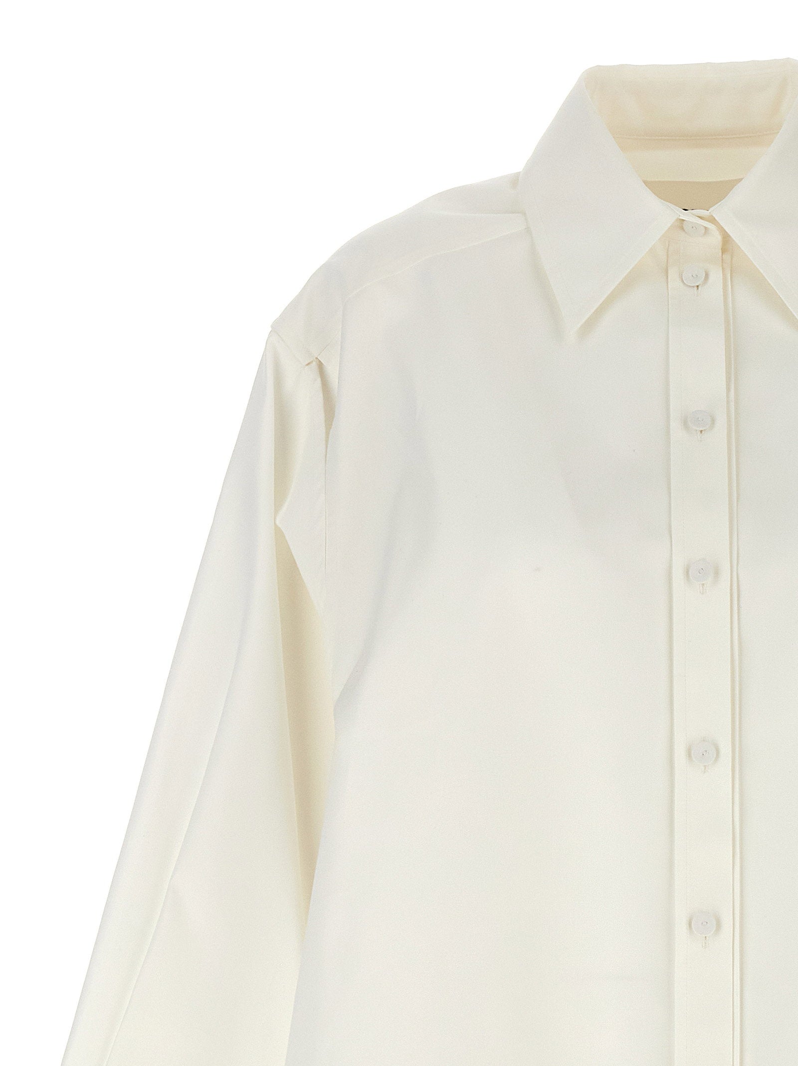 Jil Sander Cut-out Armhole Shirt – 86% cotton, 14% silk - view 3