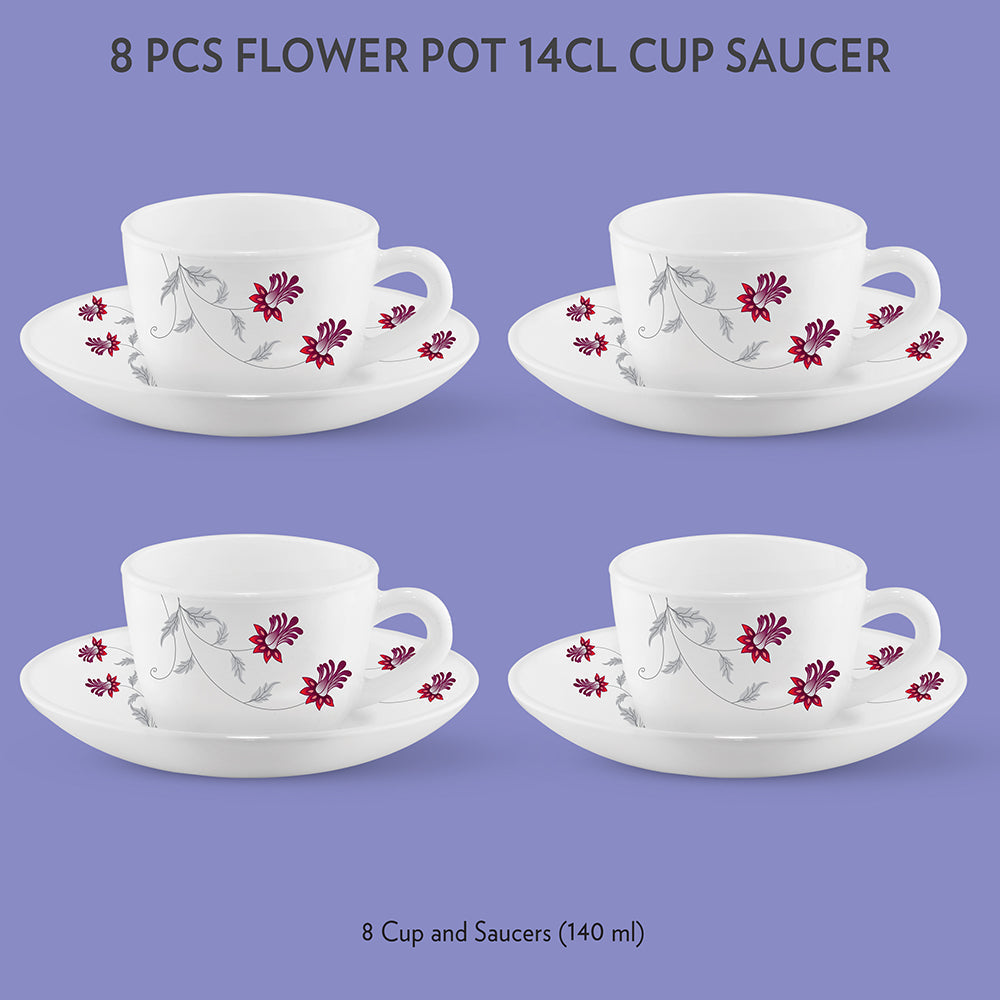 My Borosil Larah by Borosil Flower Pot Cup n Saucer Set - view 4
