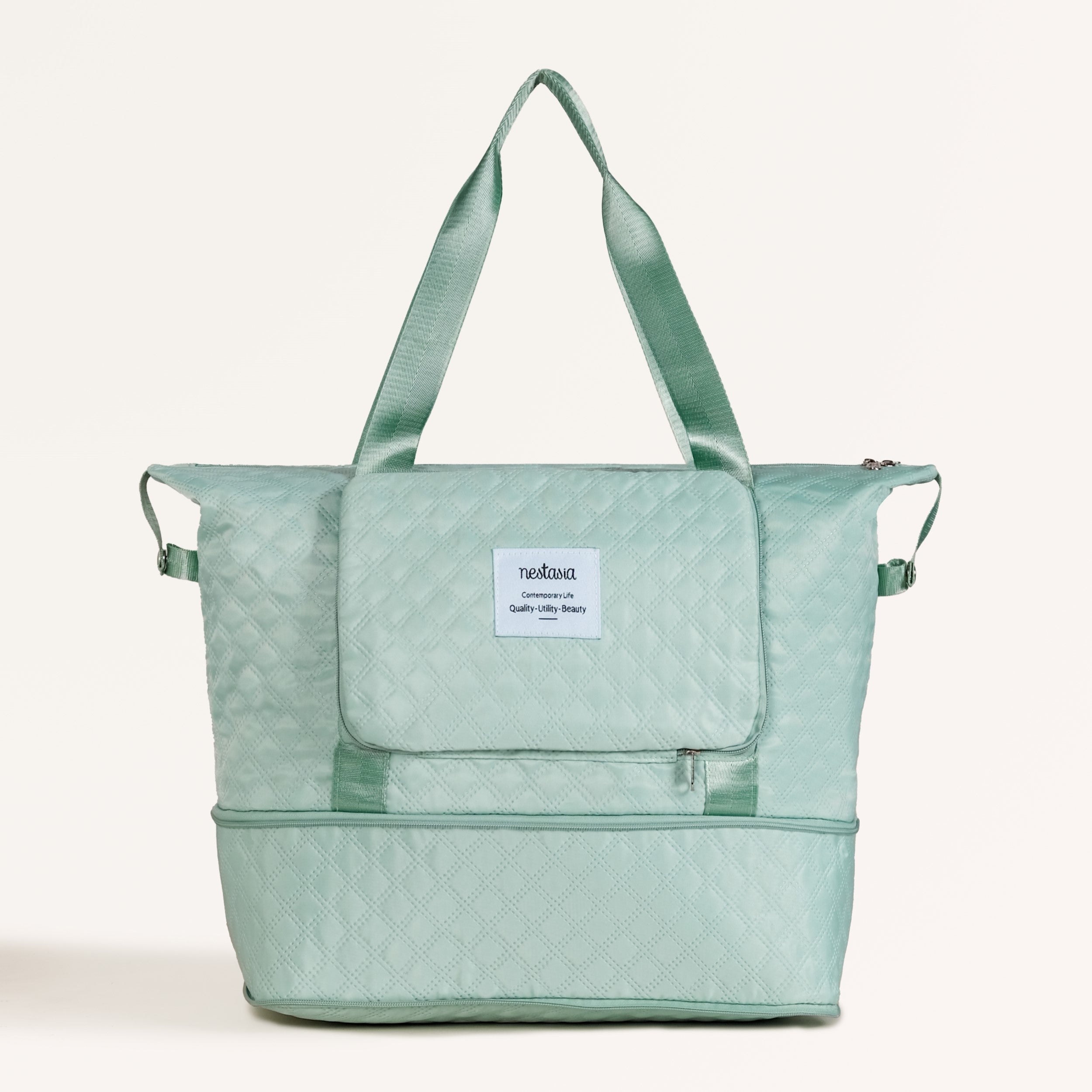 Nestasia Montara Expandable Foldable Luxe Travel Bag Mint
