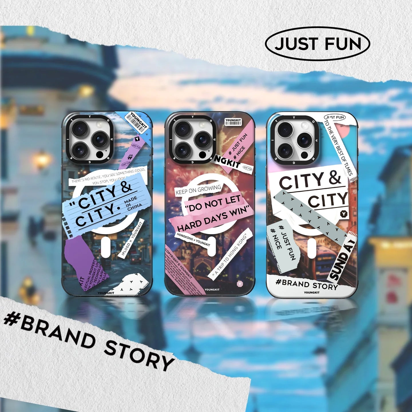 MX YOUNGKIT Urban Street Style Sticker Case - iPhone