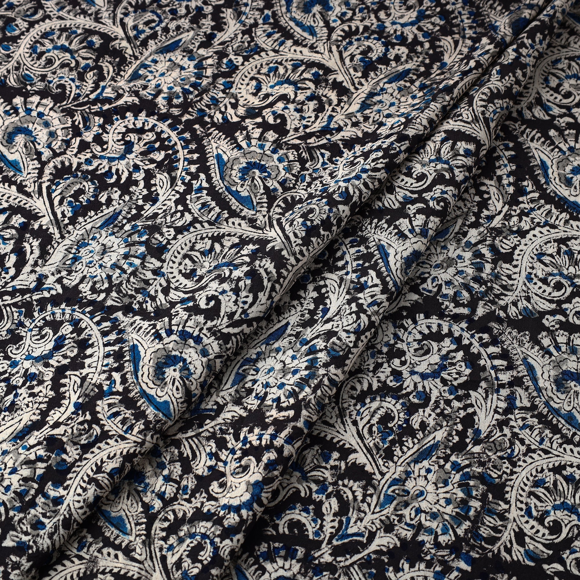 SOUTH KARGHA Black - Kalamkari Block Printed Cotton Fabric 09 - view 2