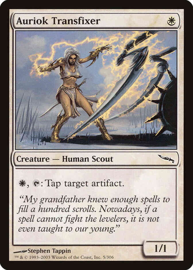 Auriok transfixer 5 – Magic Auriok Transfixer [5] [Mirrodin] [Non-Foil]