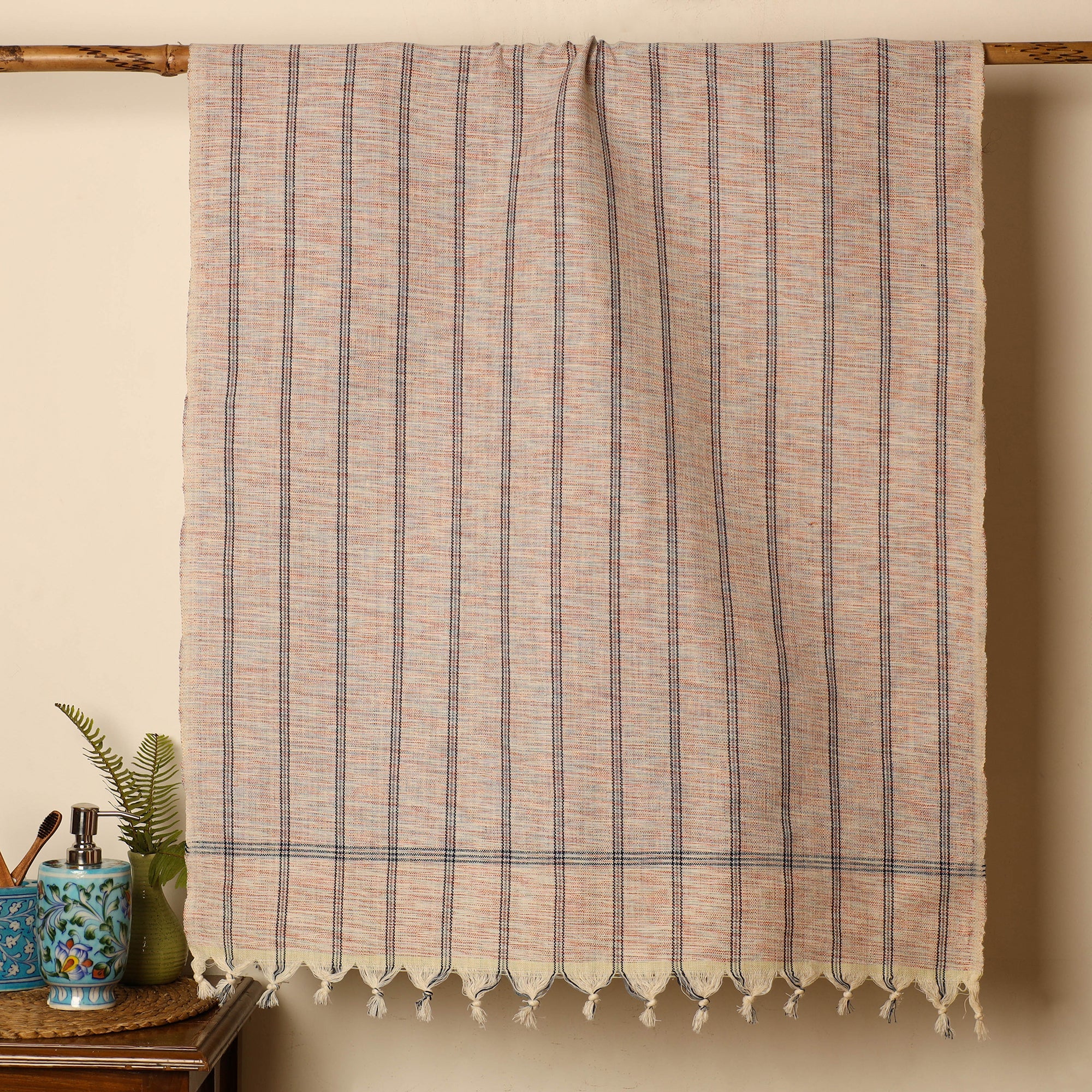 GWALIOR HANDLOOMS Brown - Handloom Fine Cotton Gamcha Bath Towel 15 - view 2