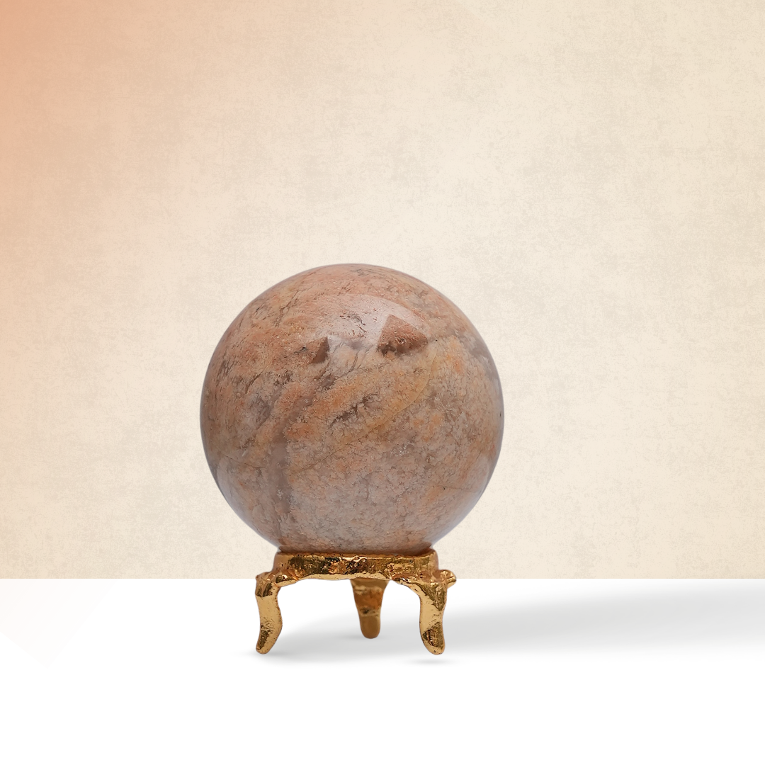 Gemsmantra Flower Agate Sphere/Bal