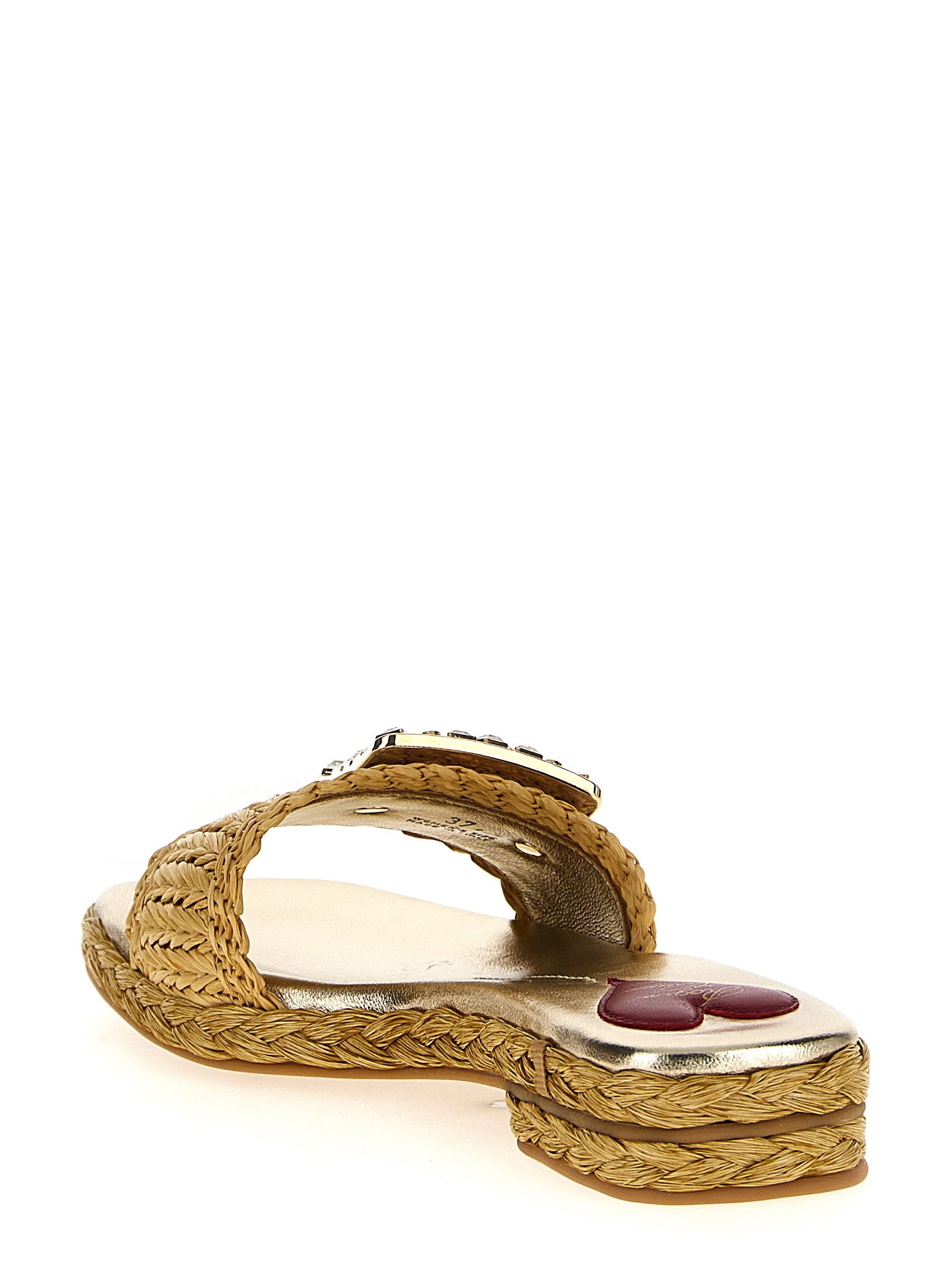 Roger Vivier Raffia Jewel Sandals - view 3