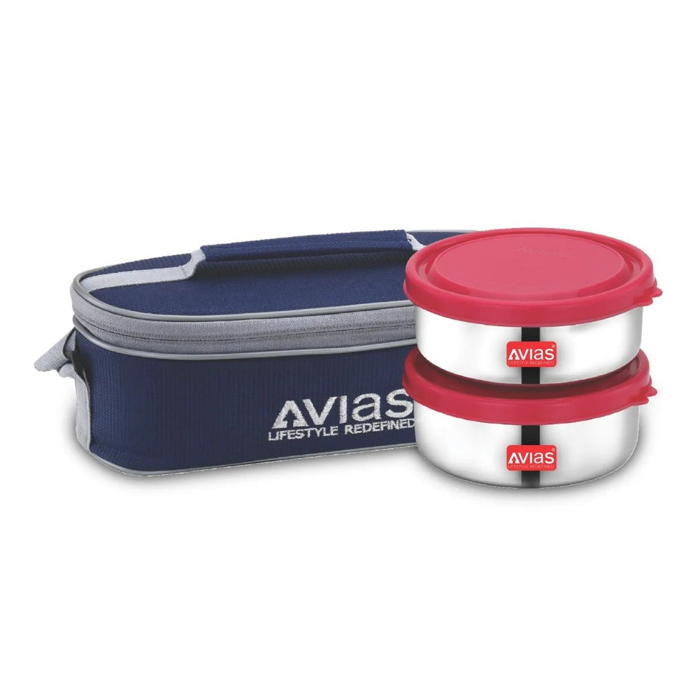 AVIAS Freshia Stainless Steel Tiffin Box with jacket (Horizontal) | Food Grade | Light Weight - view 4
