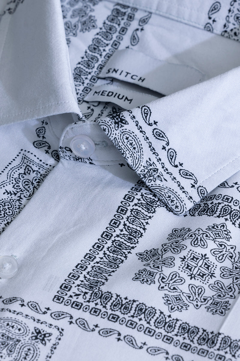 SNITCH Pixel Paisley White Shirt - view 2