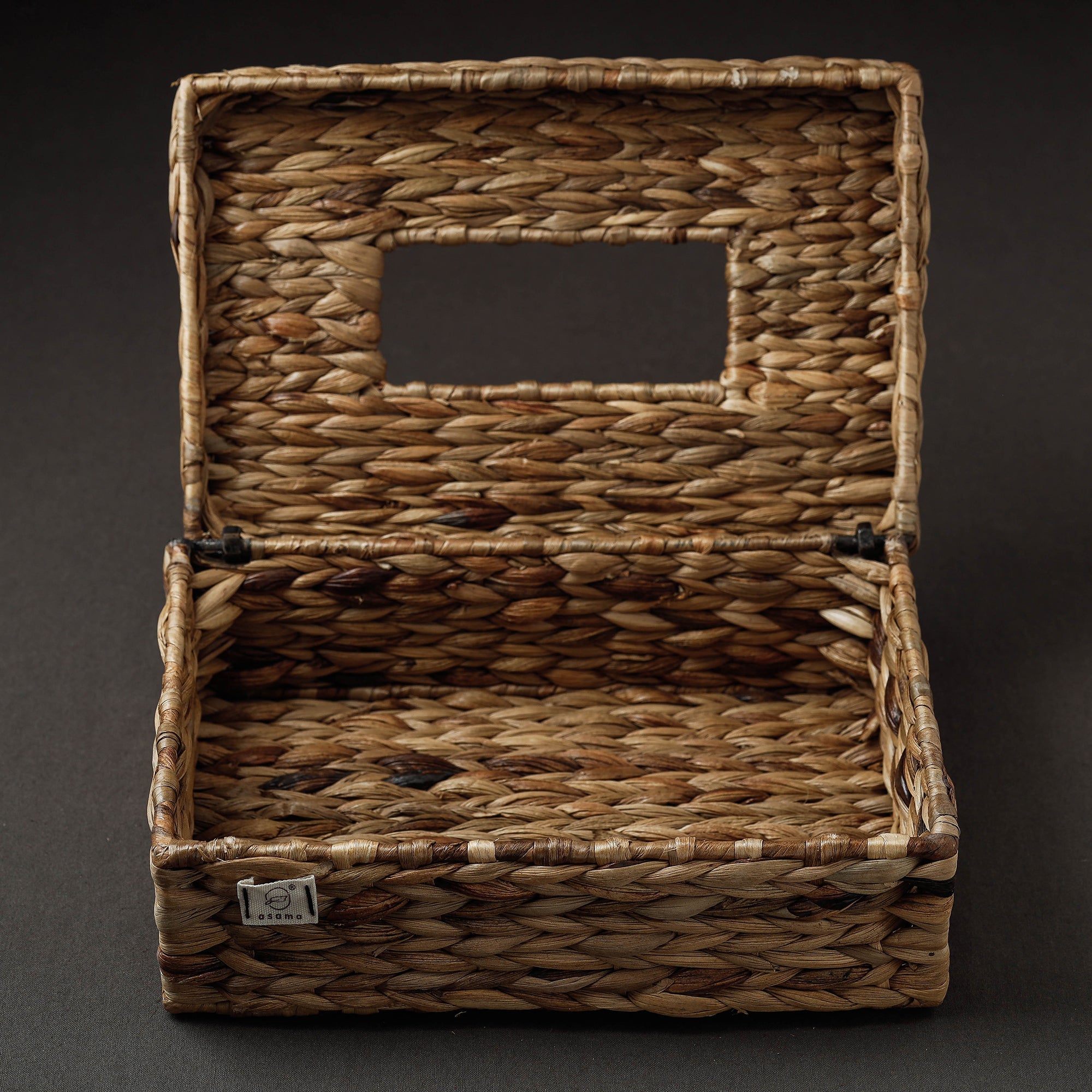 ASAMA Brown - Handcrafted Organic Water Hyacinth Tissue Box (10 x 6.5 in) - view 3