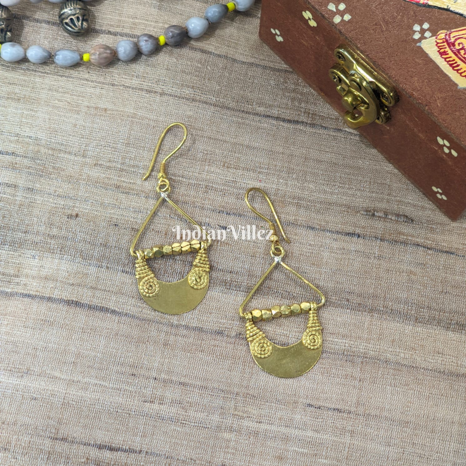 IndianVillèz Handmade Dhokra Tribal Earring