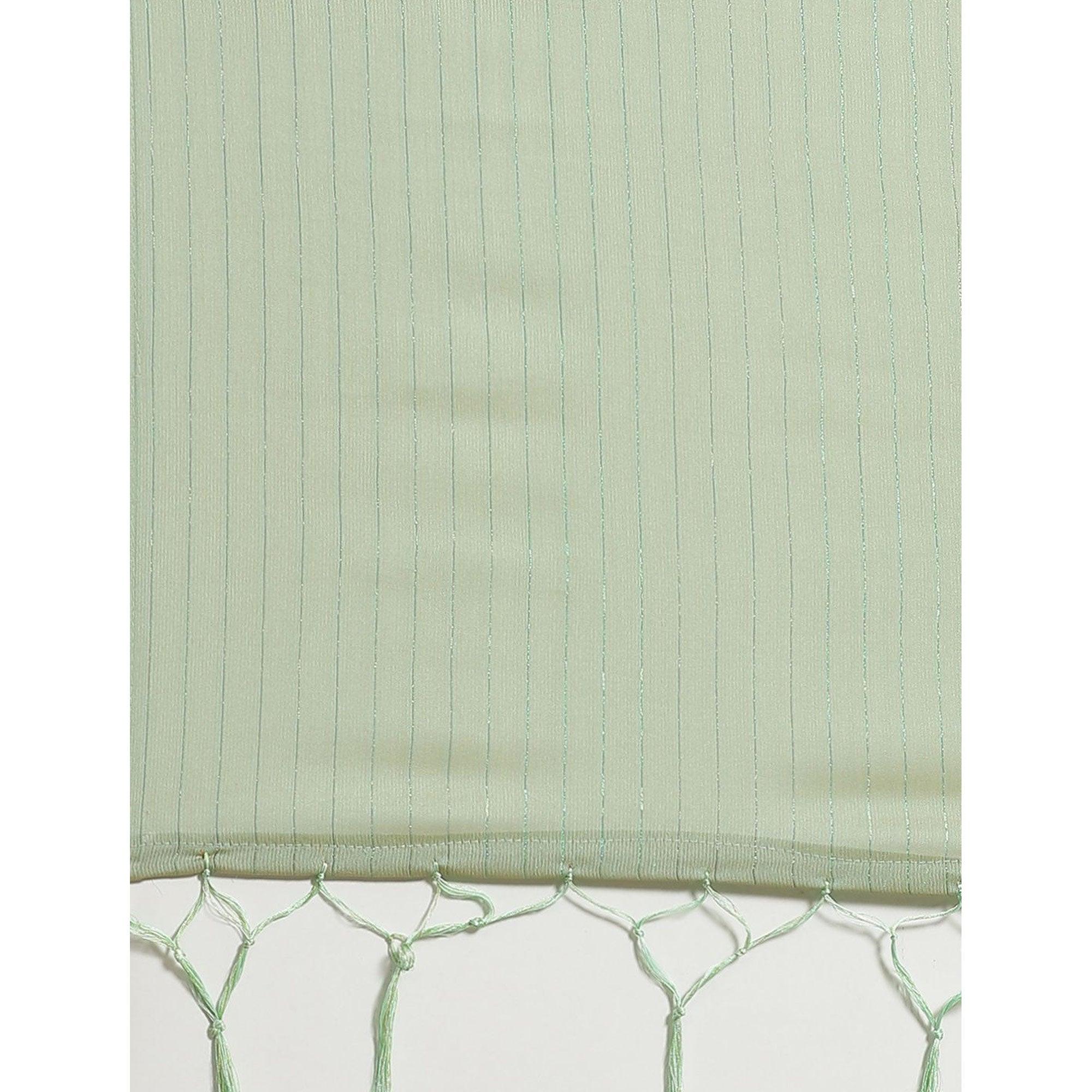 Peachmode Ideal Olive Colored Casual Wear Printed Poly Georgette Saree - view 5