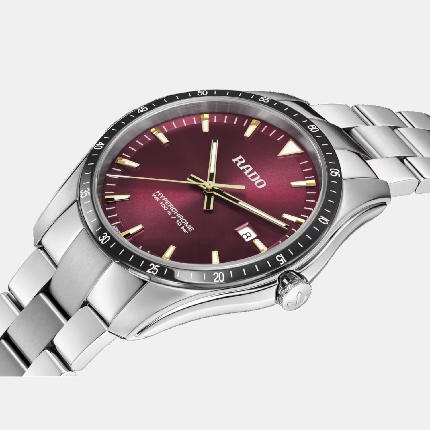 Rado Florence Unisex Quartz Burgundy Dial Analog Stainless Steel Watch R32502403 - view 2