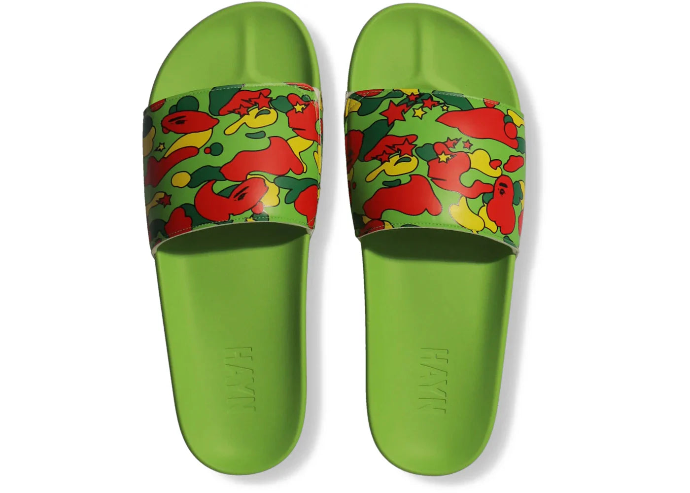 BAPE A Bathing Ape Hayn Slide Green Sta Camo