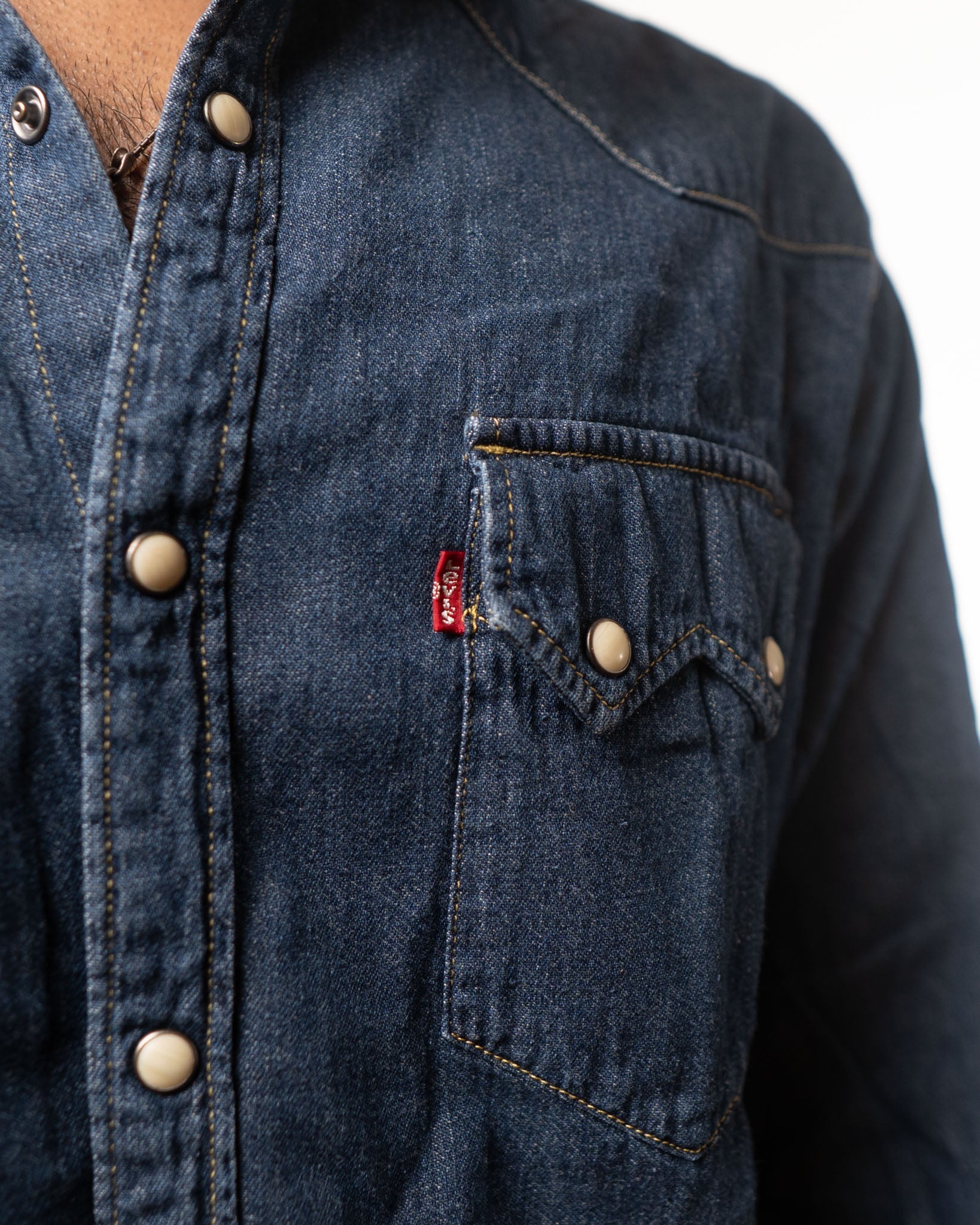 Levis Blue Slim Fit Denim Shirt - view 4