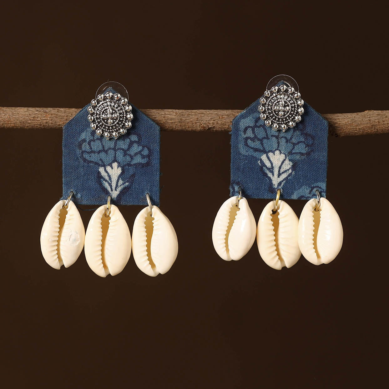 JALPARI Amaira Fabart Shell Work Earrings - view 2