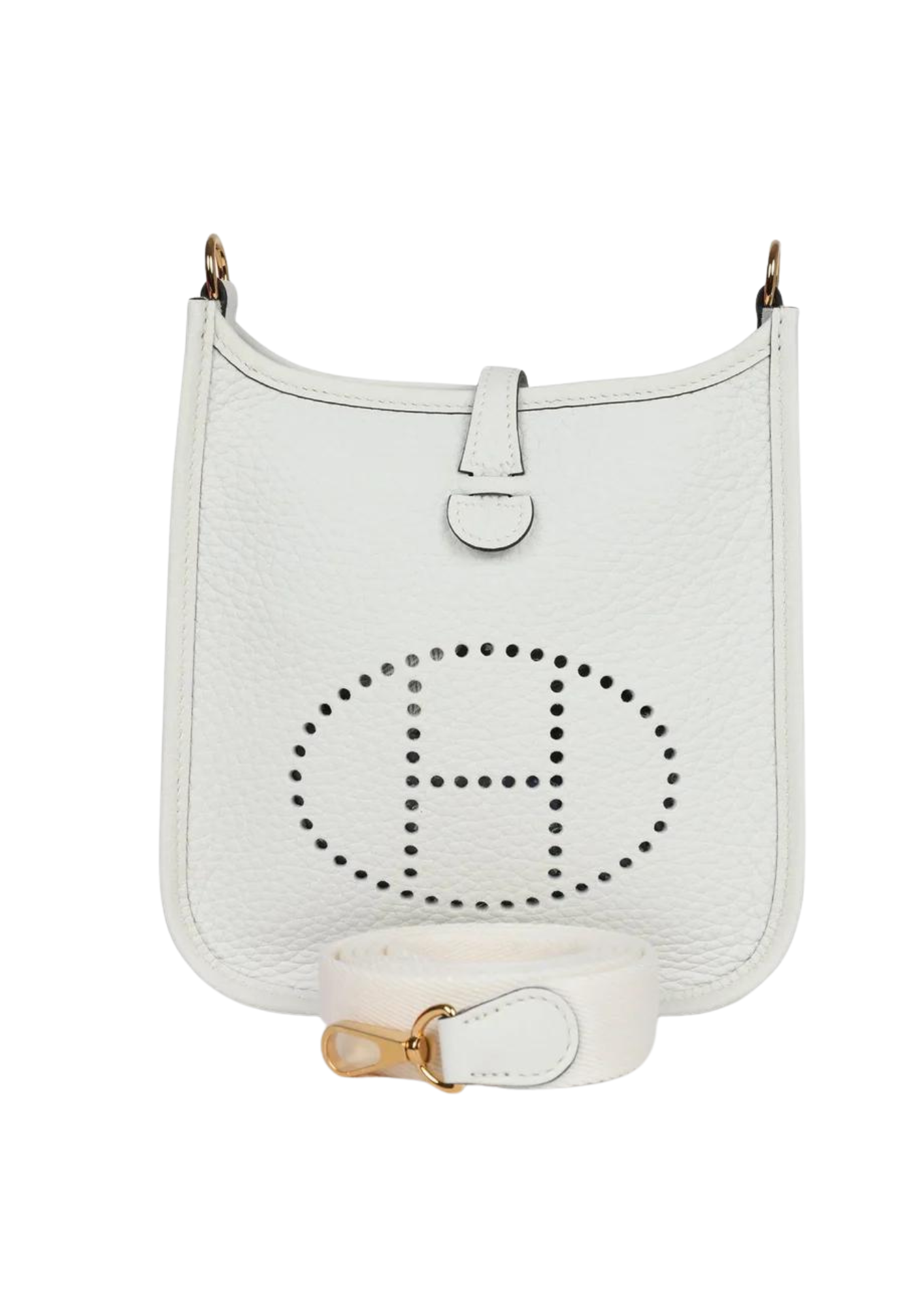 Cop Underdog Hermès Evelyne TPM New White Clemence Gold Hardware
